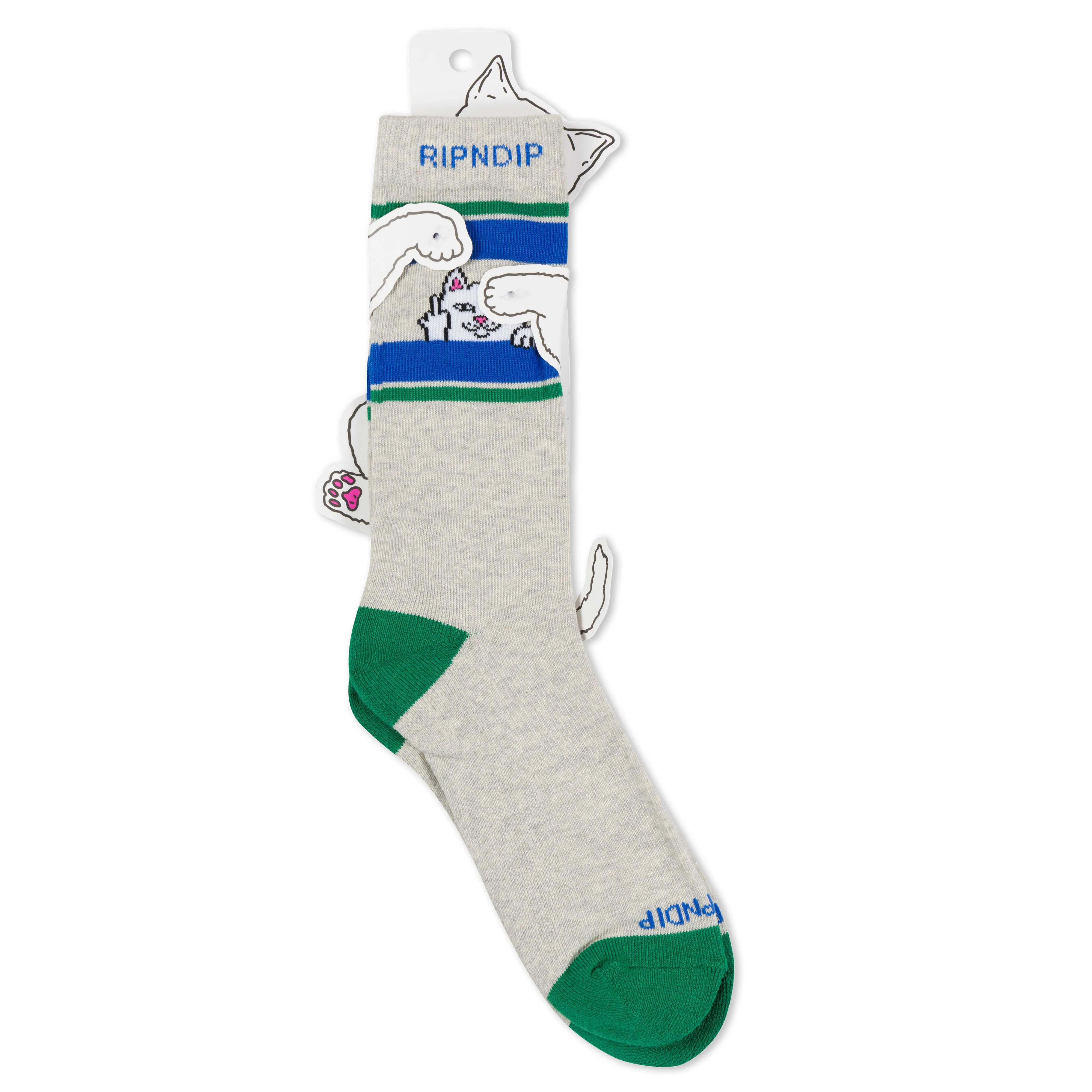 Peeking Nermal Socks (Ash Heather) sold by Ripndip product image thumbnail 3