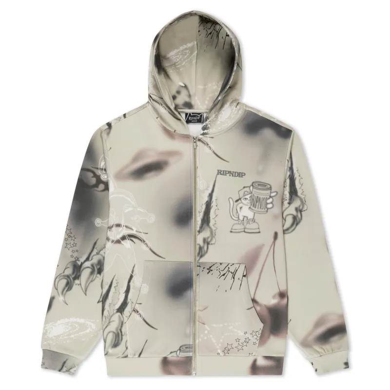 Stargazing Zip Up Hoodie (Off White) sold by Ripndip