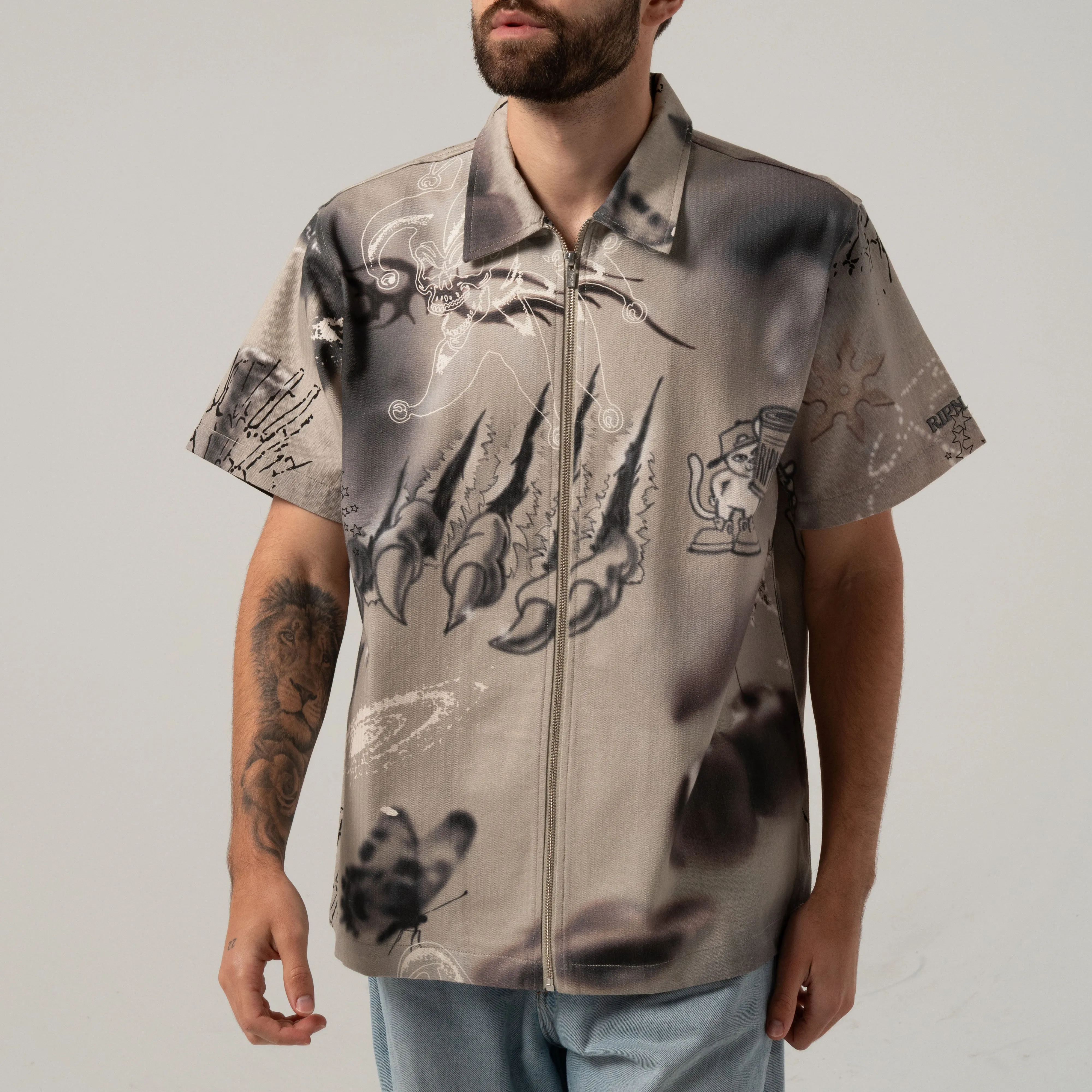 Stargazing Zip Up Shirt (Multi) sold by Ripndip product image thumbnail 2