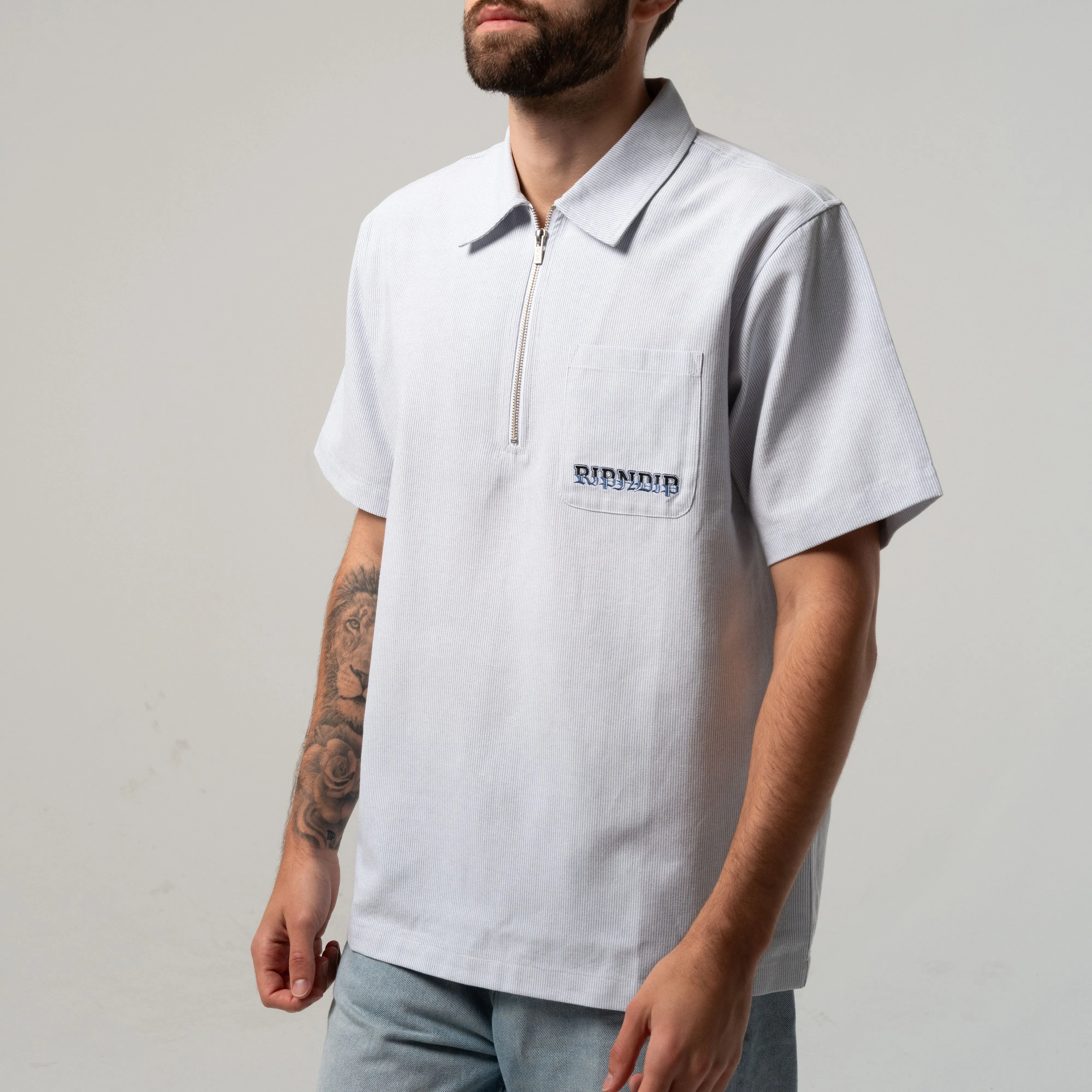 Rich Spirit Quarter Zip Shirt (Light Blue) sold by Ripndip product image thumbnail 3