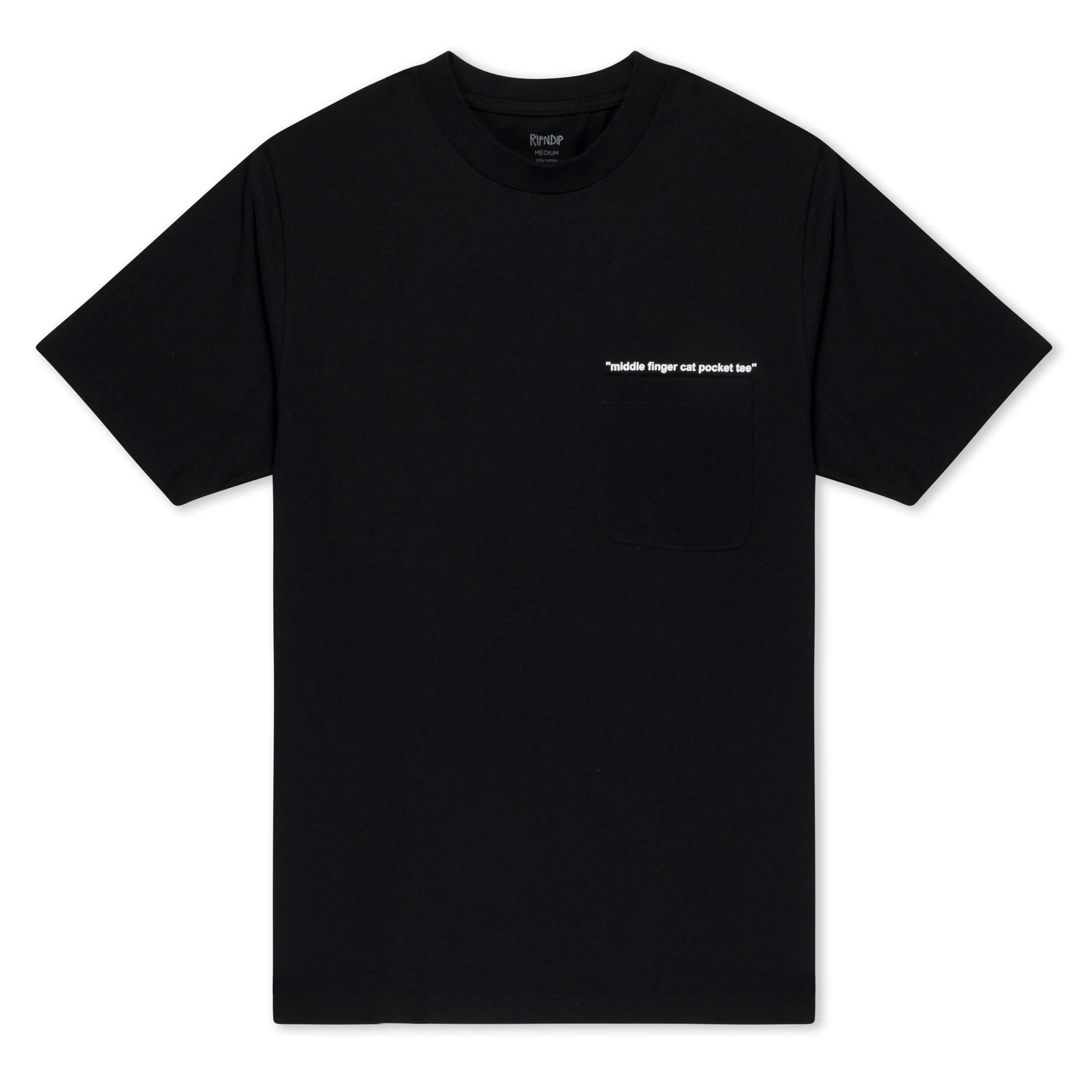 Middle Finger Cat Pocket Tee (Black) sold by Ripndip product image thumbnail 3