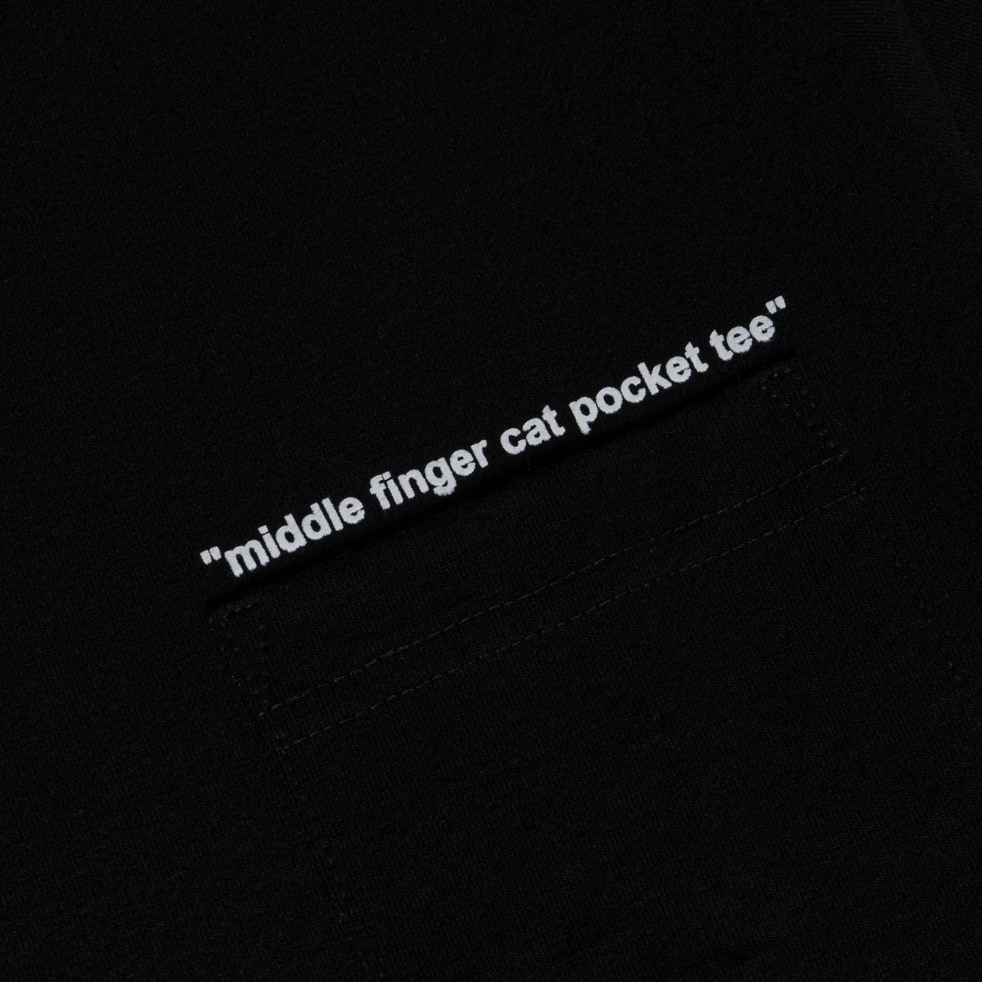 Middle Finger Cat Pocket Tee (Black) sold by Ripndip product image thumbnail 4