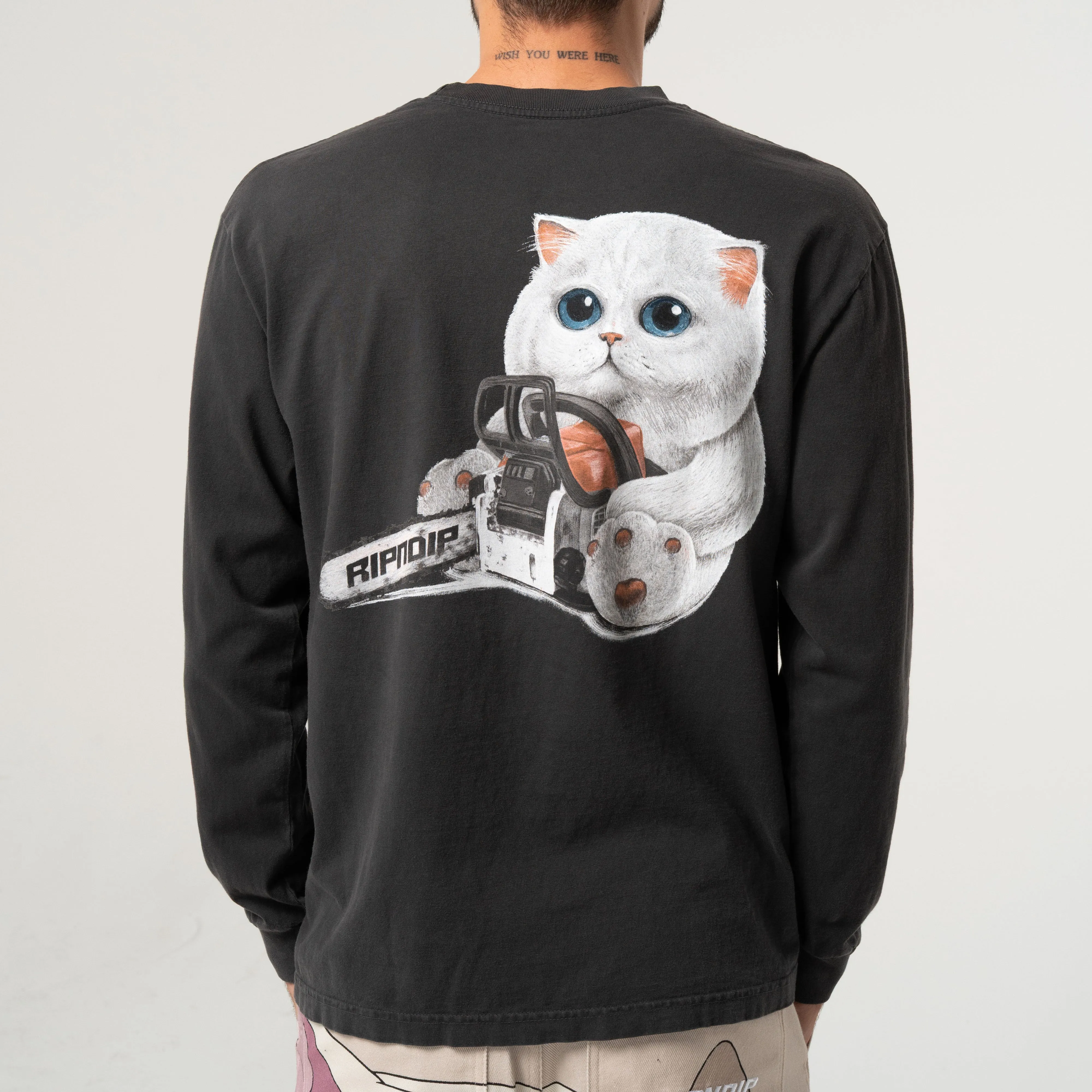 Find Out Long Sleeve (Charcoal Vintage Wash) sold by Ripndip product image thumbnail 2
