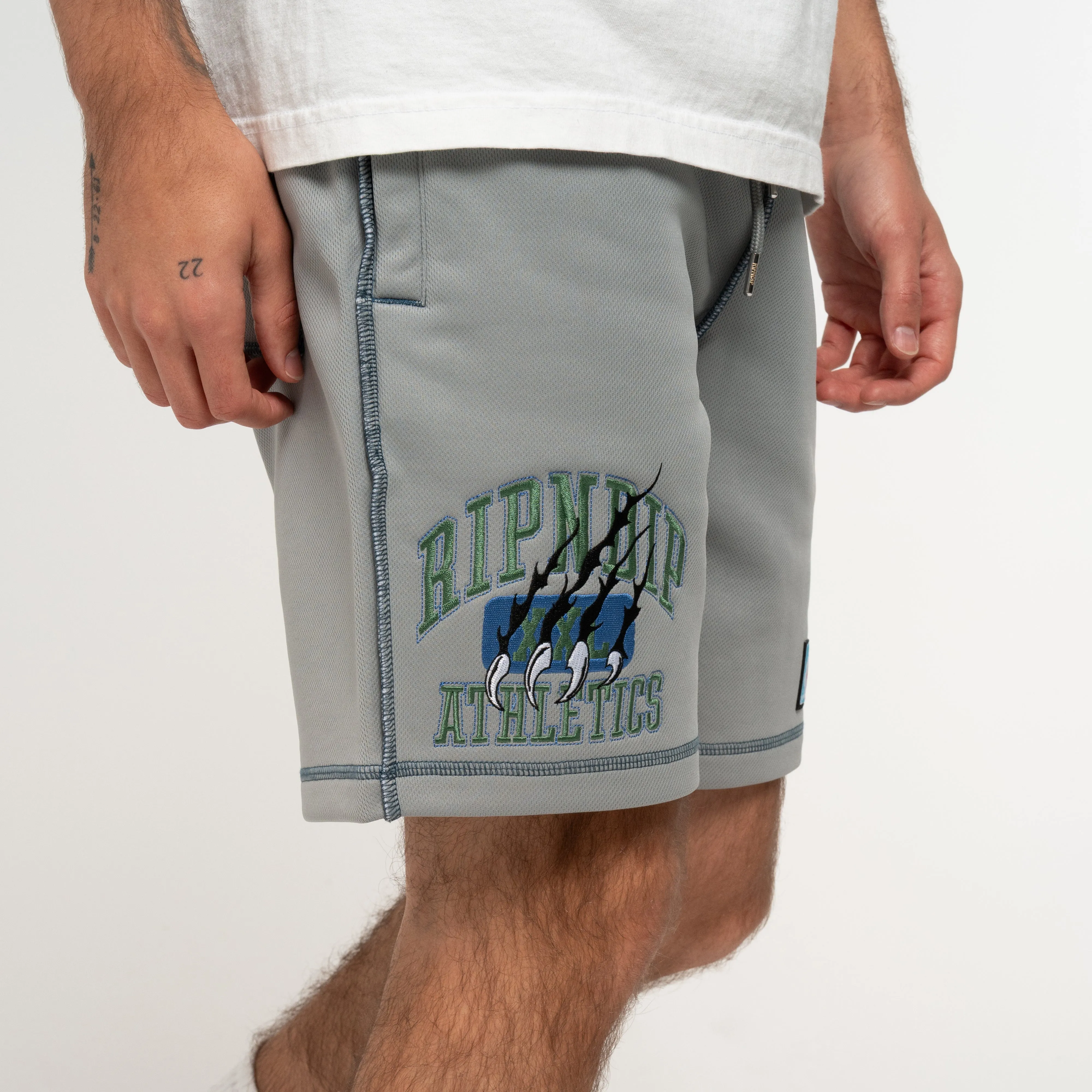 Ripndip Athletics Mesh Sweatshorts (Ash Heather) sold by Ripndip product image thumbnail 3