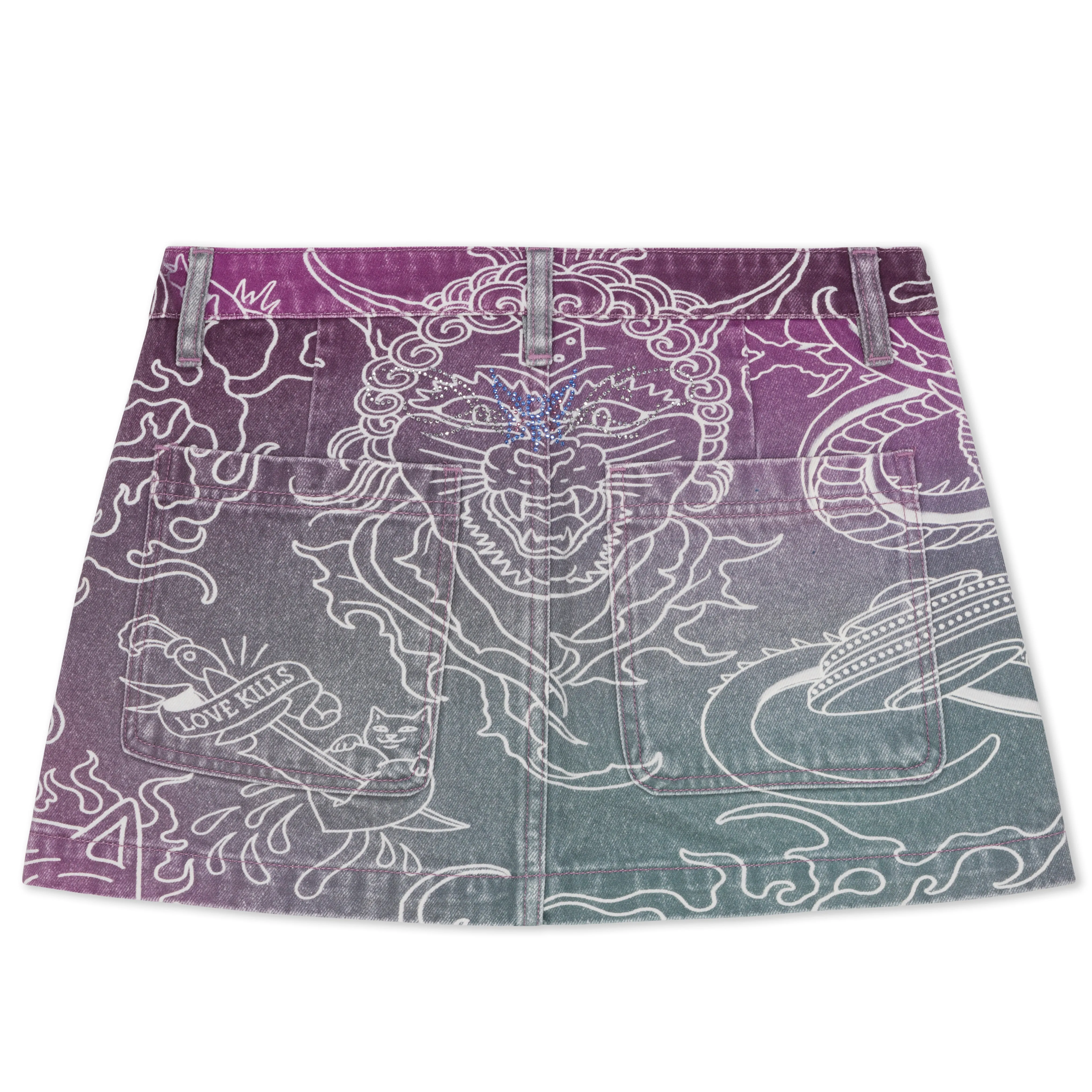 Trace Denim Skirt (Multi) sold by Ripndip product image thumbnail 5