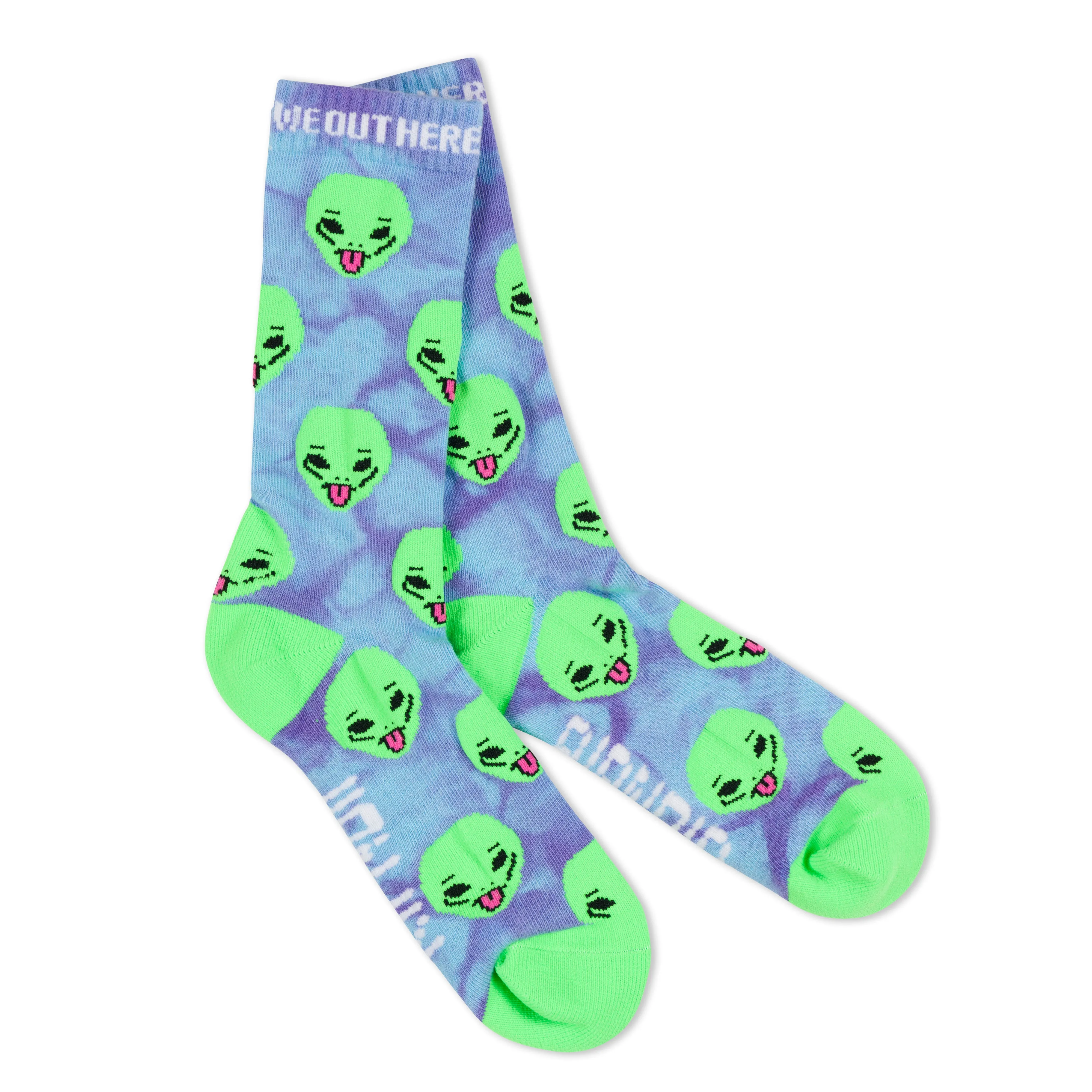 We Out Here Socks (Purple Tie Dye) sold by Ripndip product image thumbnail 2