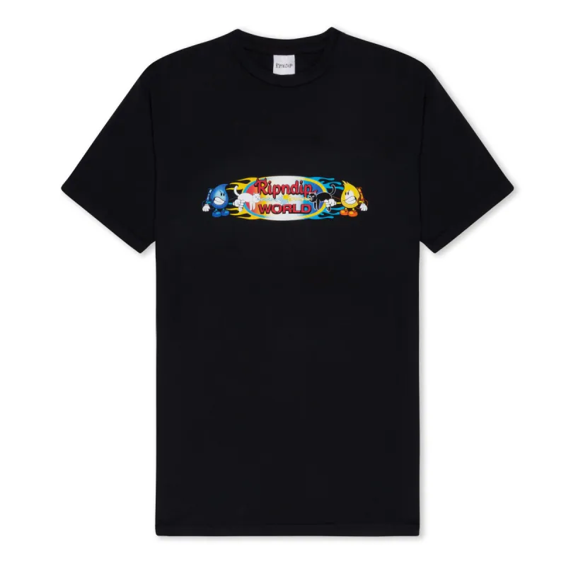 Water Nerm Vs Flame Jerm Tee (Vintage Black) made by Ripndip