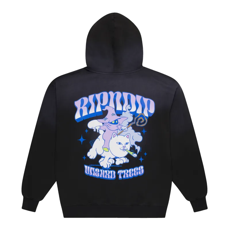 Ripndip Wizard Trees Riding High Hoodie (Washed Black) sold by Ripndip
