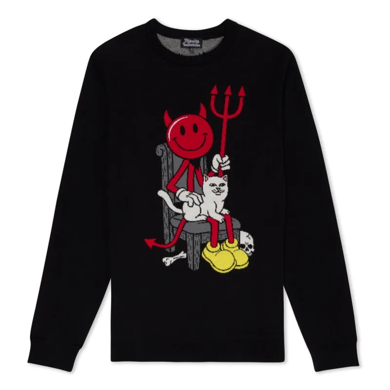 Devilman Nerm Knit Sweater (Black) sold by Ripndip