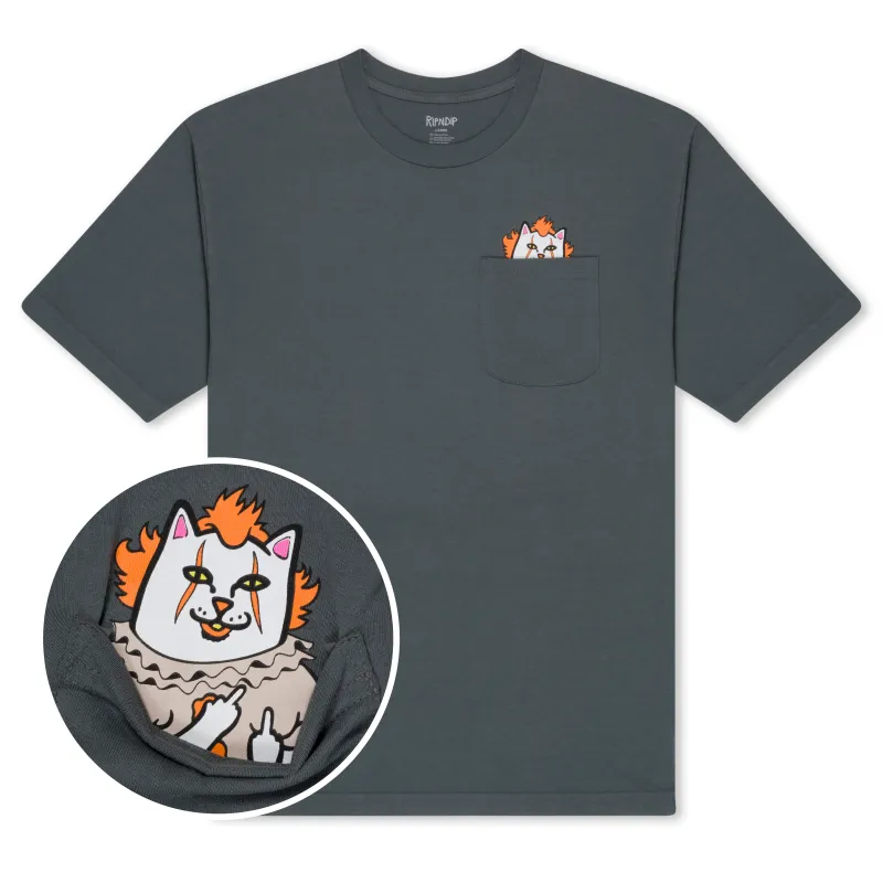 It's Nerm Lord Nermal Pocket Tee (Charcoal) sold by Ripndip