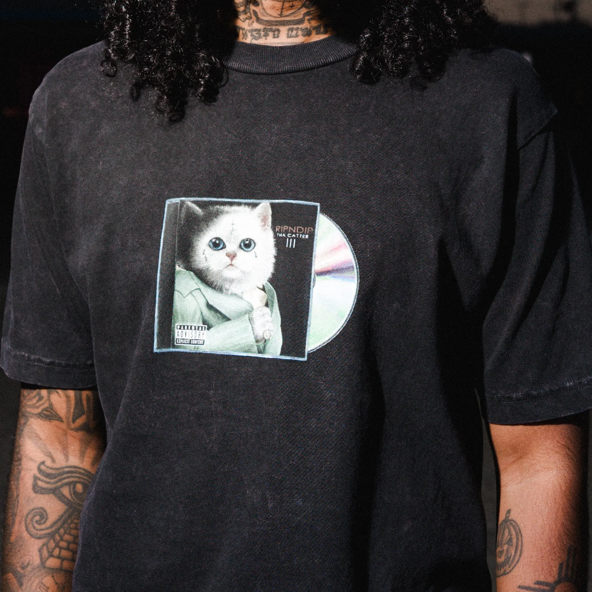 Lil Nerm 3 Tee (Black Vintage Wash) sold by Ripndip product image thumbnail 2