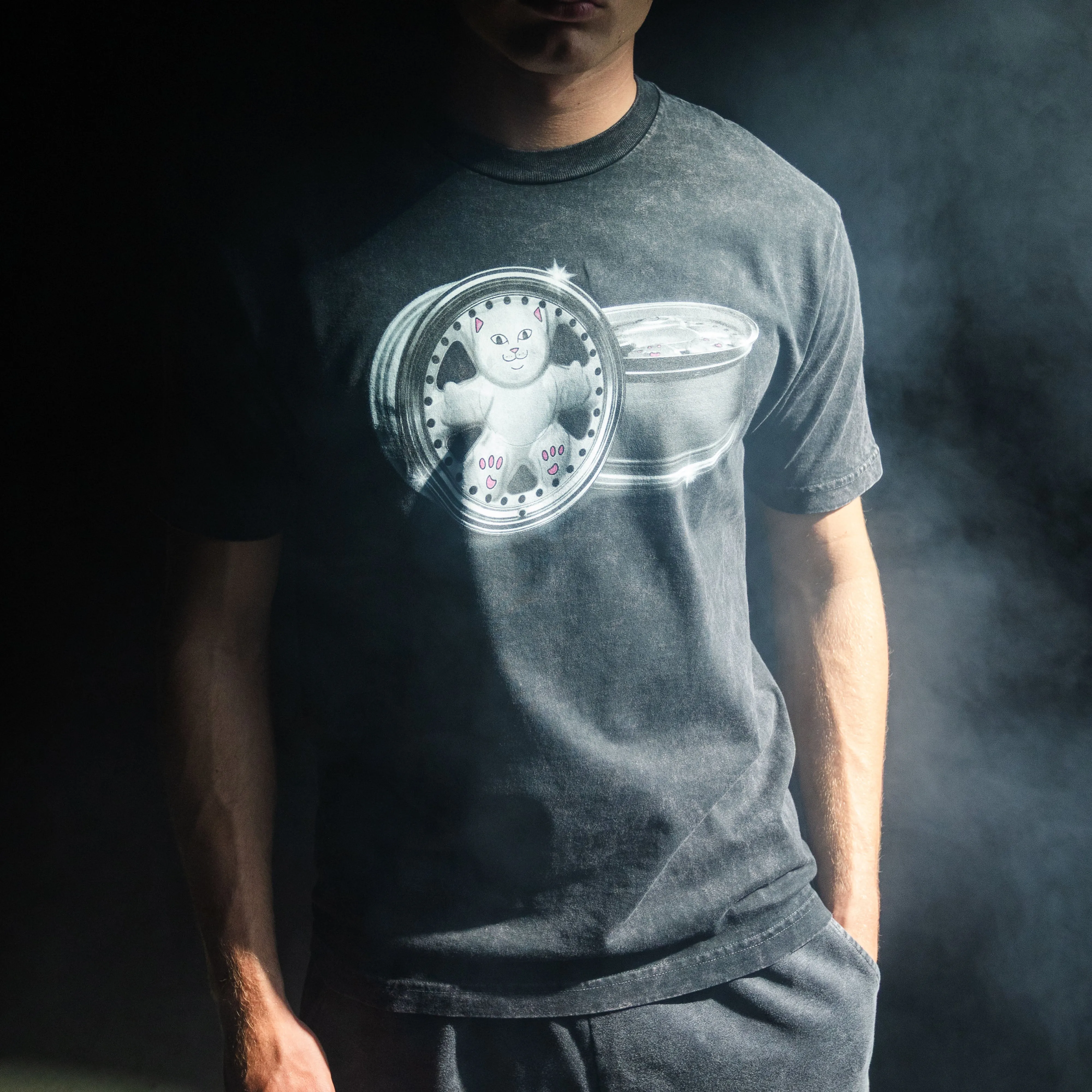 Nerm Wheels Tee (Black Vintage Wash) sold by Ripndip product image thumbnail 3