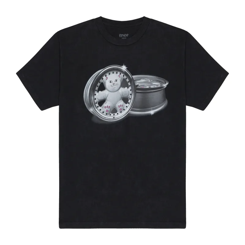 Nerm Wheels Tee (Black Vintage Wash) sold by Ripndip