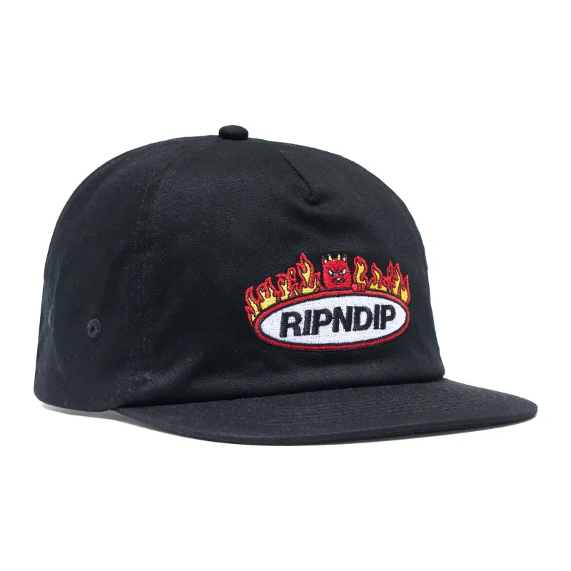 Welcome To Heck Snapback (Black) made by Ripndip