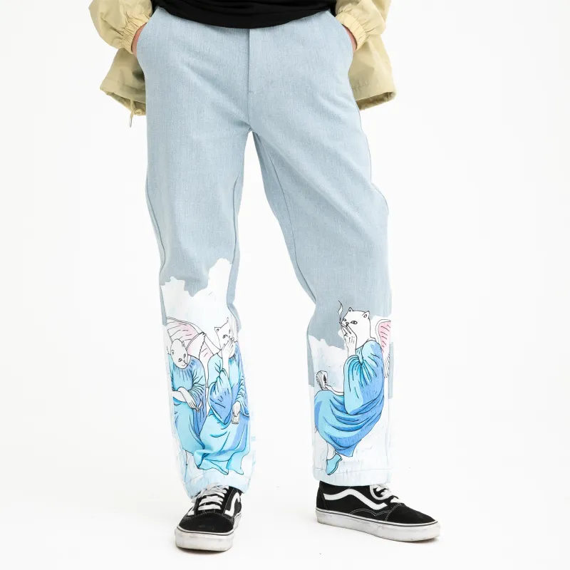 Heaven And Hell Denim Pants (Light Wash) sold by Ripndip