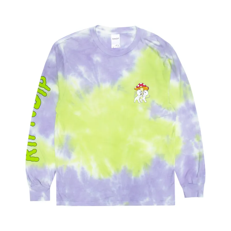 Sharing Is Caring Long Sleeve (Neon/Lavender Dye) sold by Ripndip