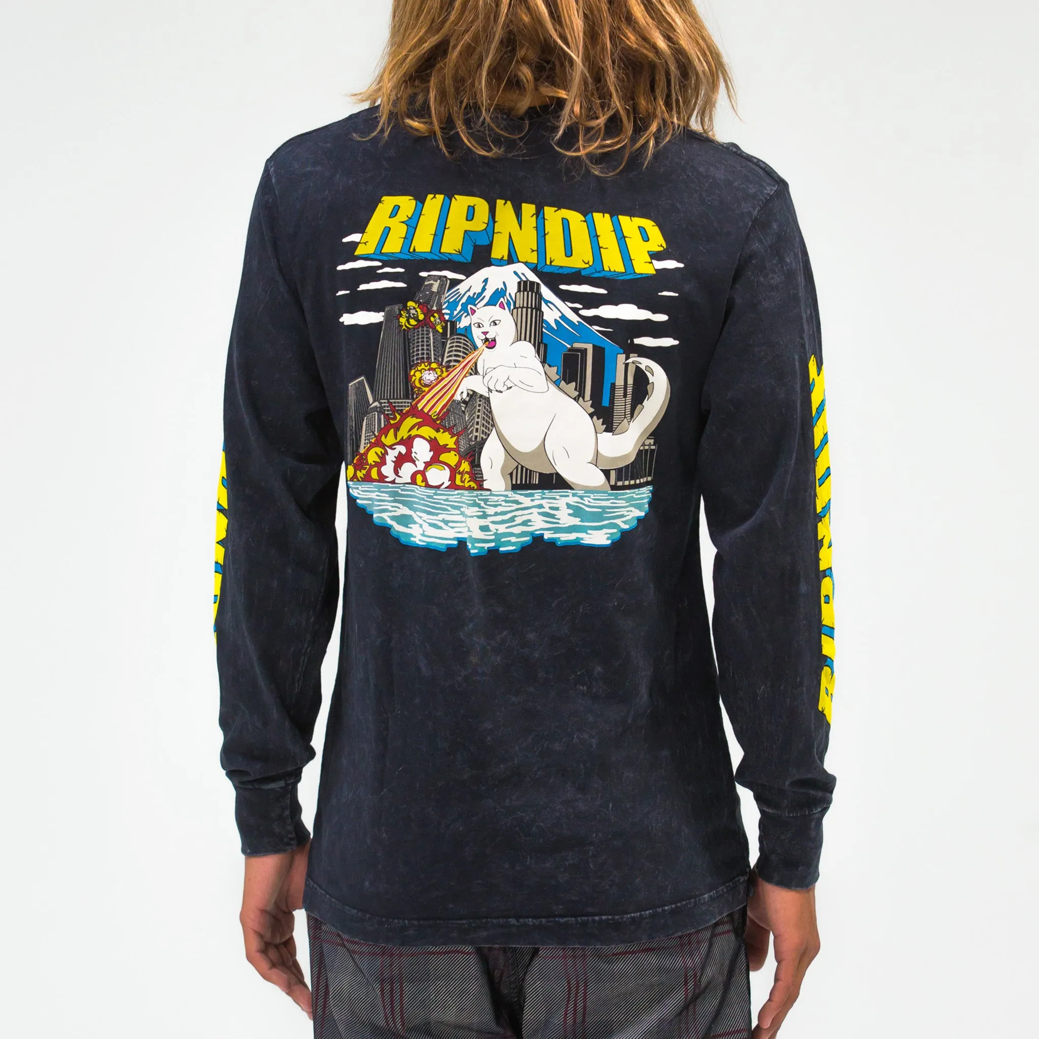 Nermzilla Long Sleeve (Black Mineral Wash) sold by Ripndip product image thumbnail 2