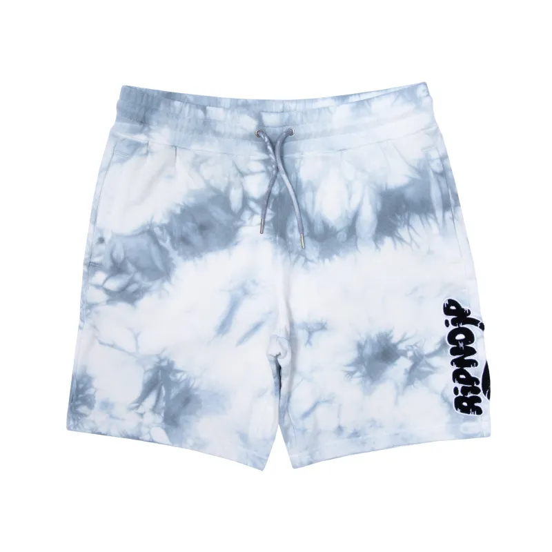 RIPNTAIL Sweatshorts (Grey Lightning Wash) sold by Ripndip