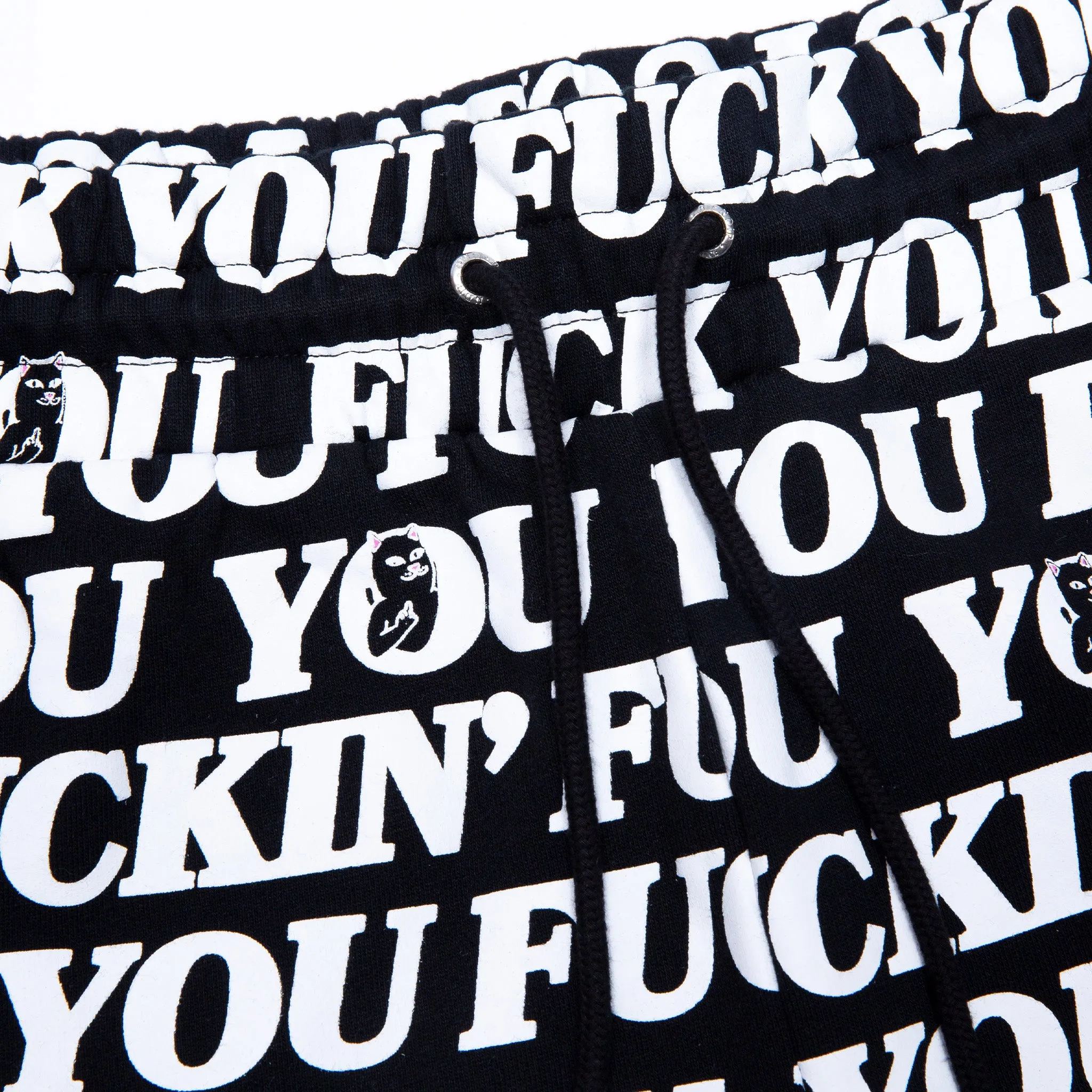 Fuck You Sweatshorts (Black) sold by Ripndip product image thumbnail 4