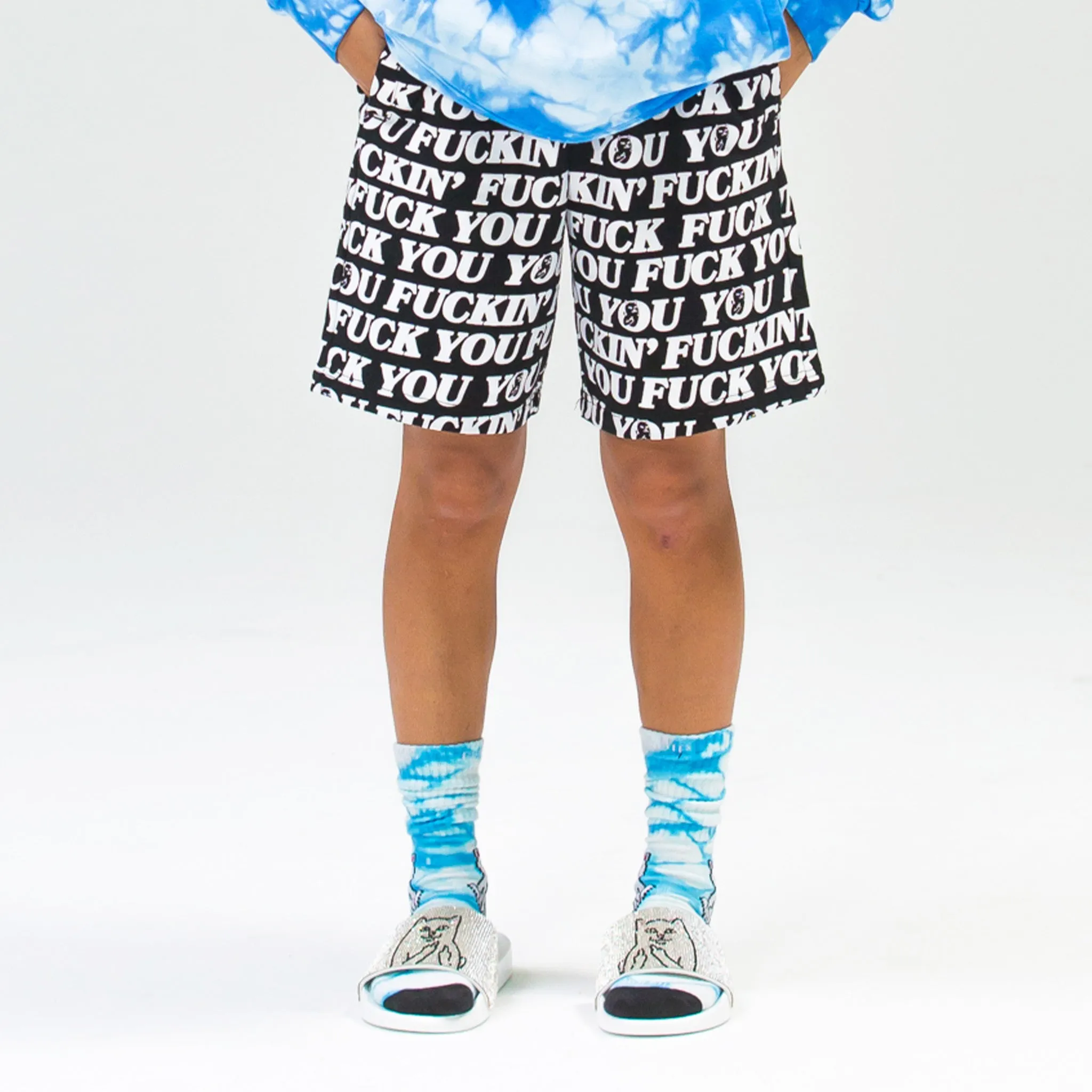 Fuck You Sweatshorts (Black) sold by Ripndip product image thumbnail 2