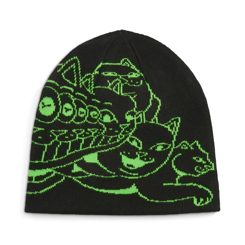 PUMA x RIPNDIP Reversable Skull Beanie (PUMA Black-Fluro Green Pes) made by Ripndip