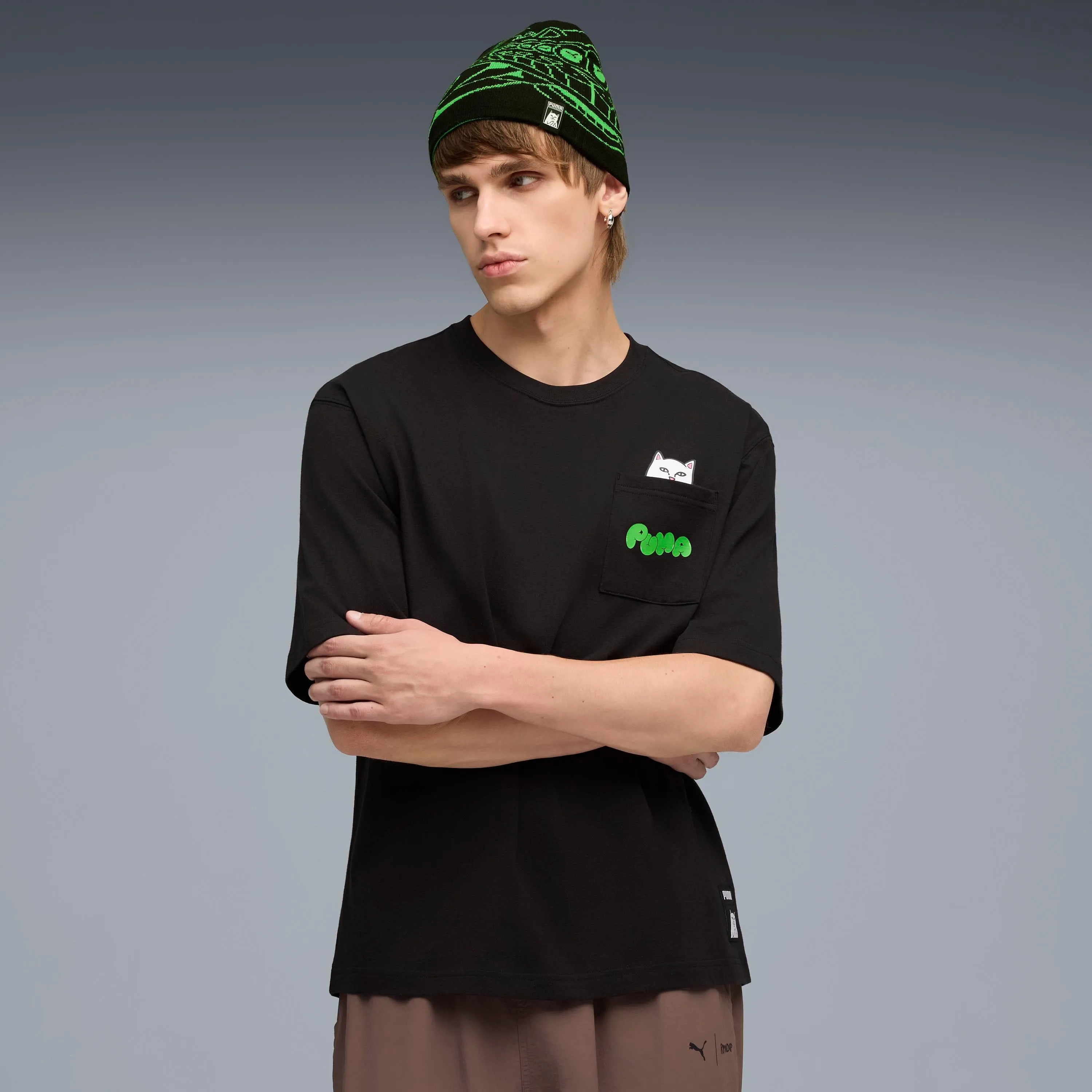 PUMA X RIPNDIP Relaxed Pocket Tee (Puma Black) sold by Ripndip product image thumbnail 3