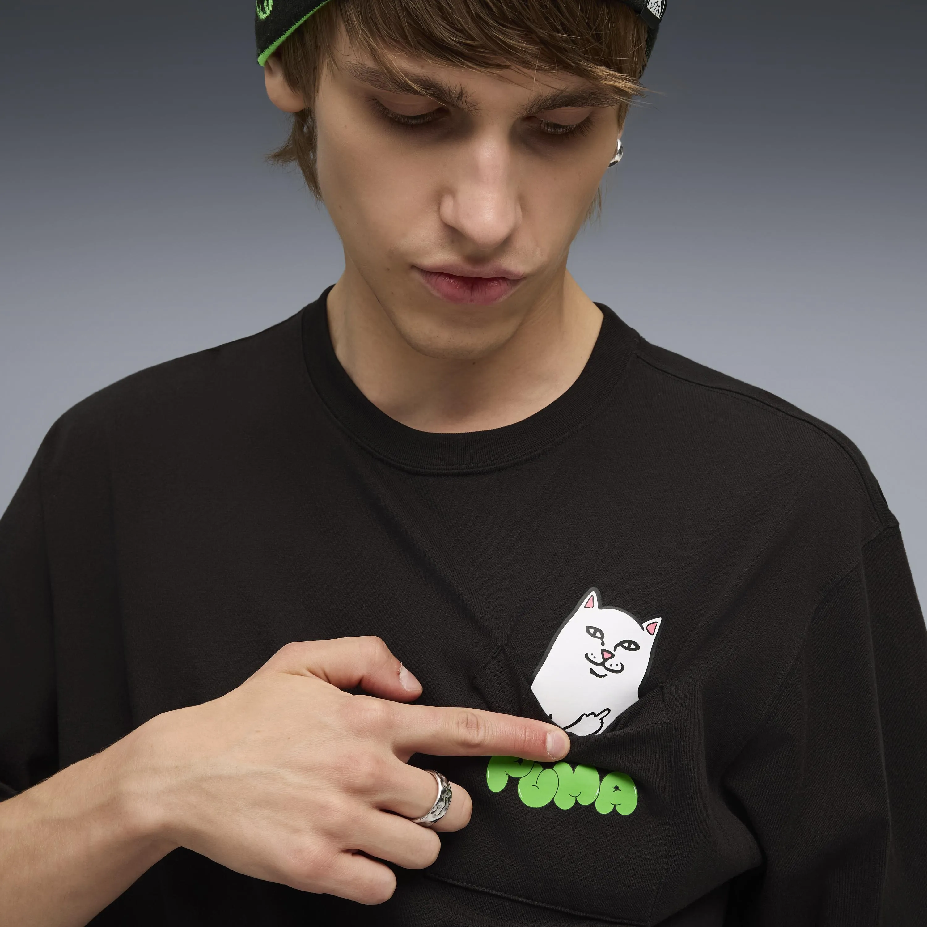 PUMA X RIPNDIP Relaxed Pocket Tee (Puma Black) sold by Ripndip product image thumbnail 2