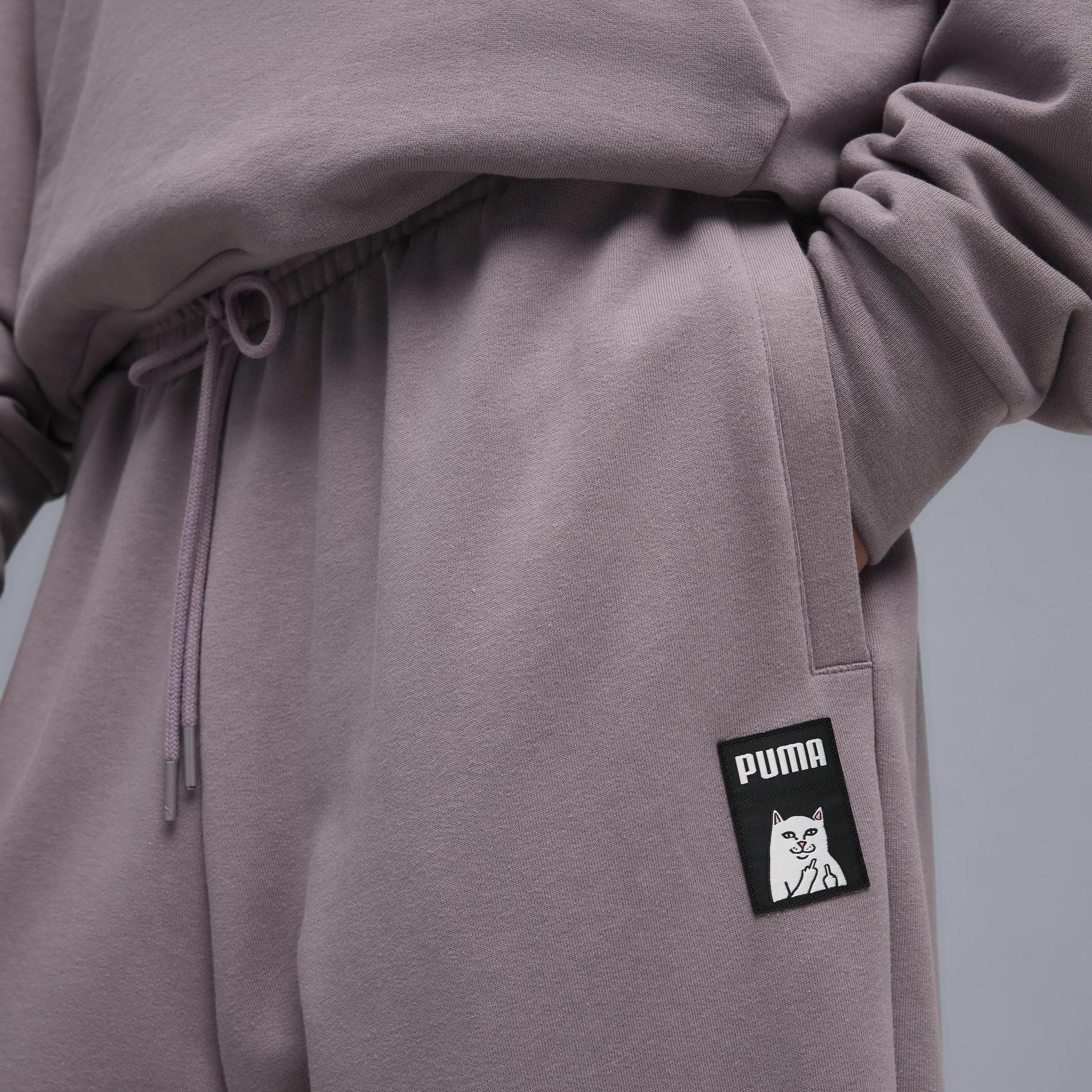 PUMA X RIPNDIP Oversized Wide Sweatpants (Plum Jam) sold by Ripndip product image thumbnail 3