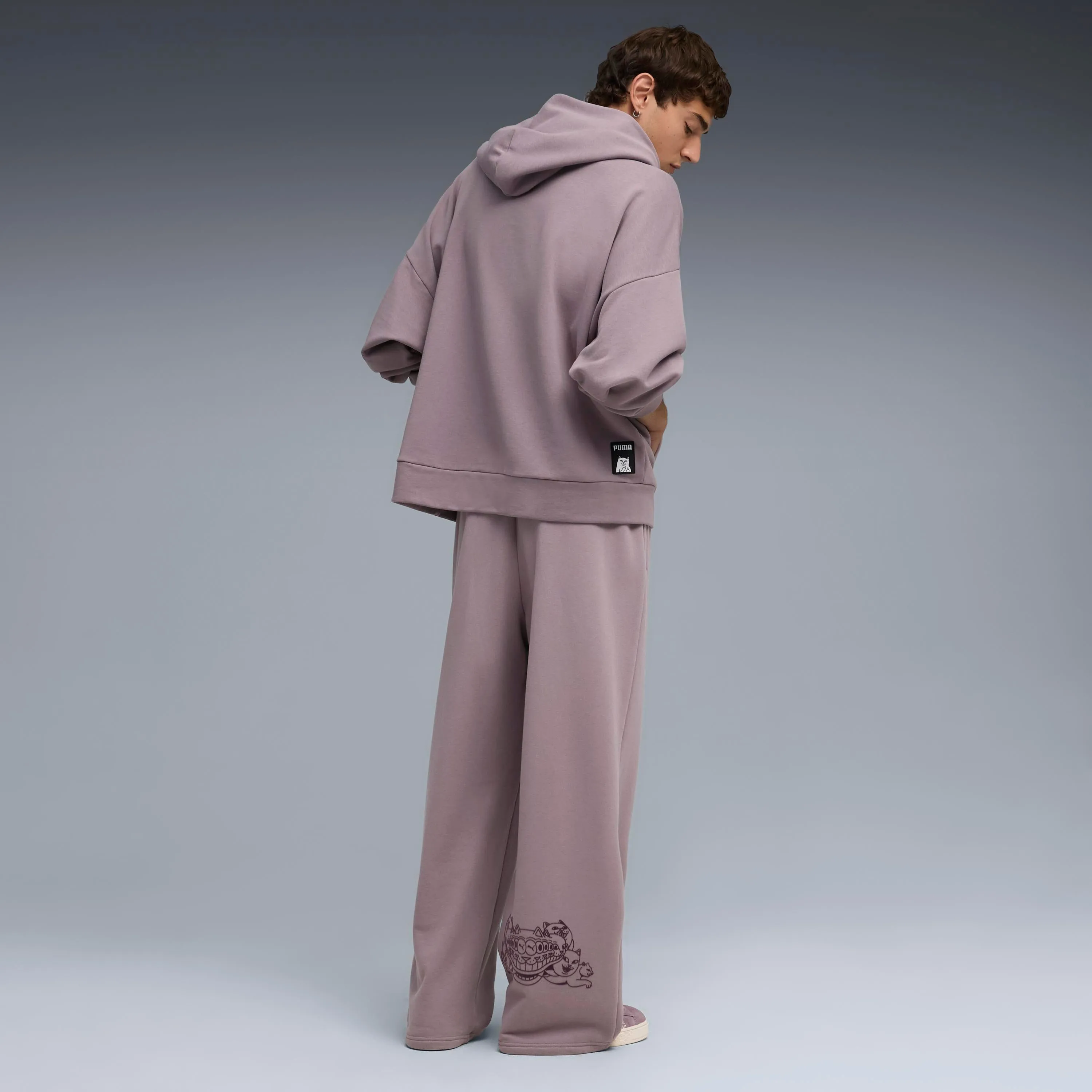 PUMA X RIPNDIP Oversized Wide Sweatpants (Plum Jam) sold by Ripndip product image thumbnail 4