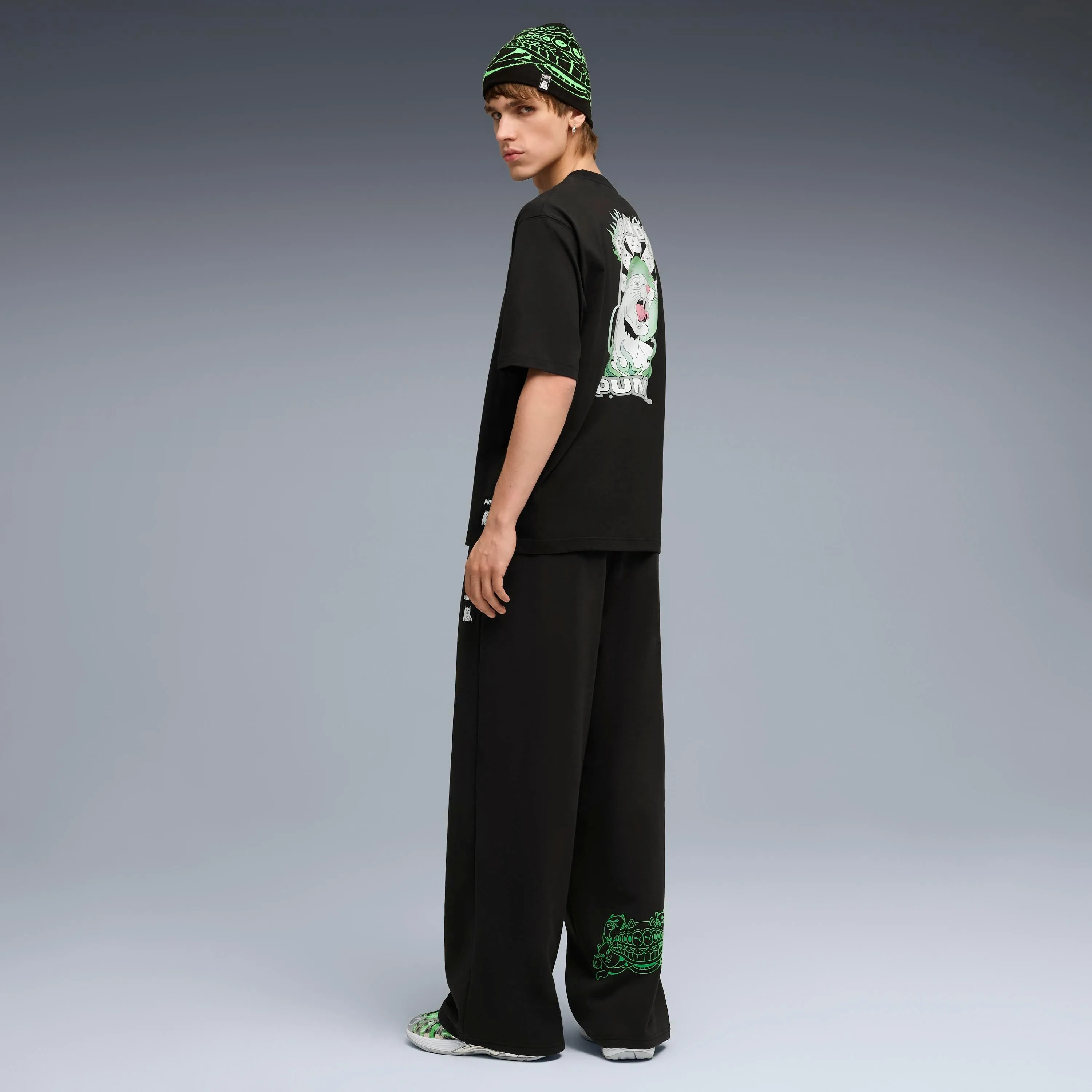 PUMA X RIPNDIP Oversized Wide Sweatpants (Puma Black) sold by Ripndip product image thumbnail 2