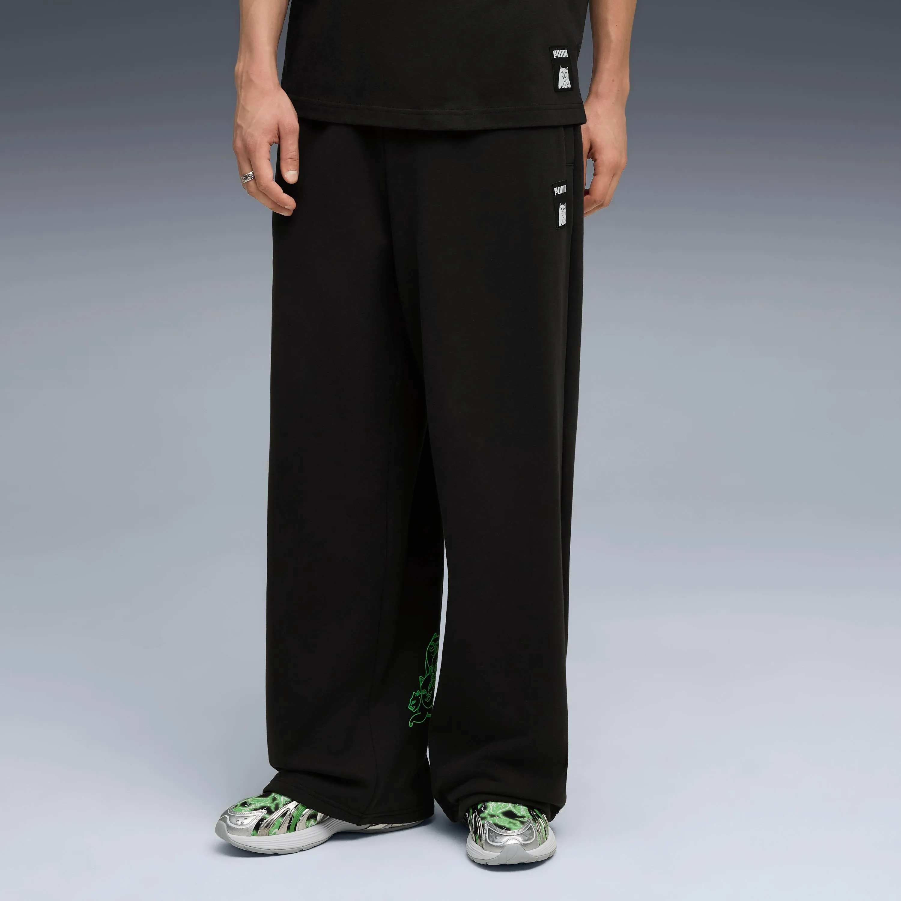 PUMA X RIPNDIP Oversized Wide Sweatpants (Puma Black) sold by Ripndip product image thumbnail 3