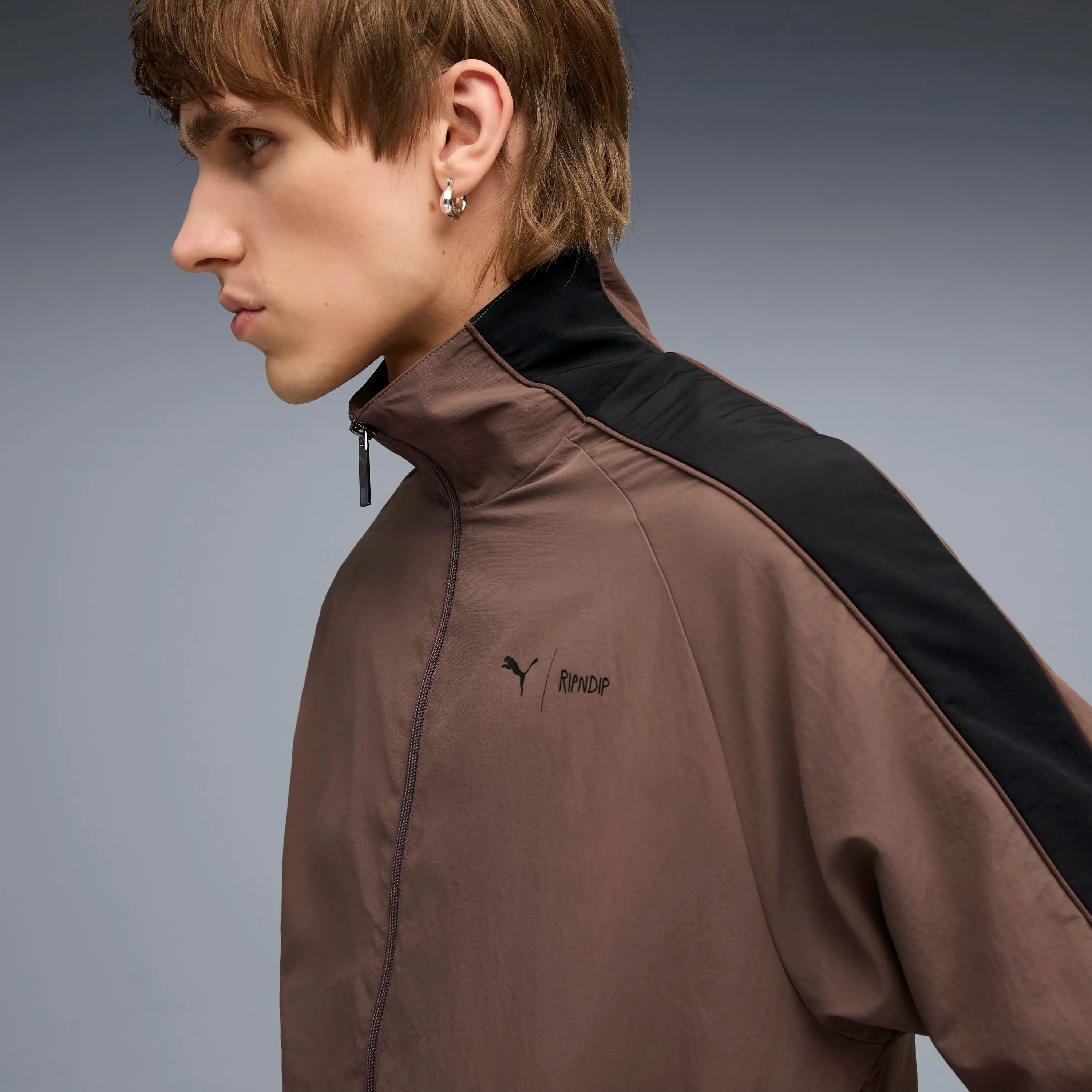 PUMA X RIPNDIP T7 Oversized Track Jacket (Flat Bronze) sold by Ripndip product image thumbnail 4