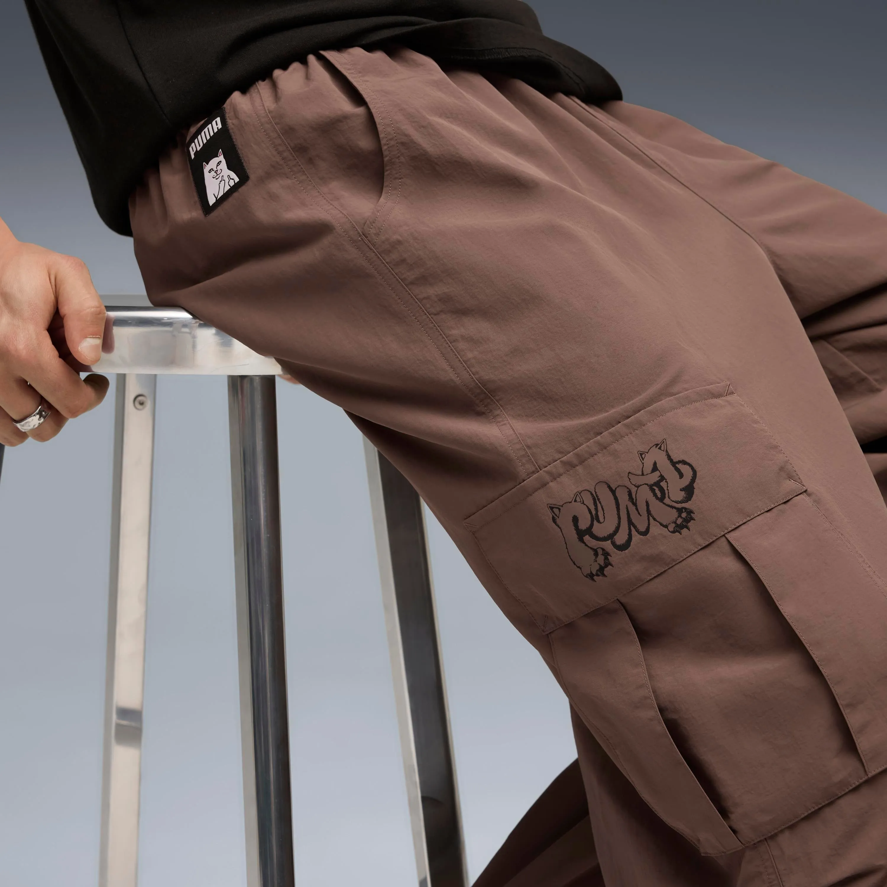 PUMA X RIPNDIP Extreme Cargo Pants (Flat Bronze) sold by Ripndip product image thumbnail 3
