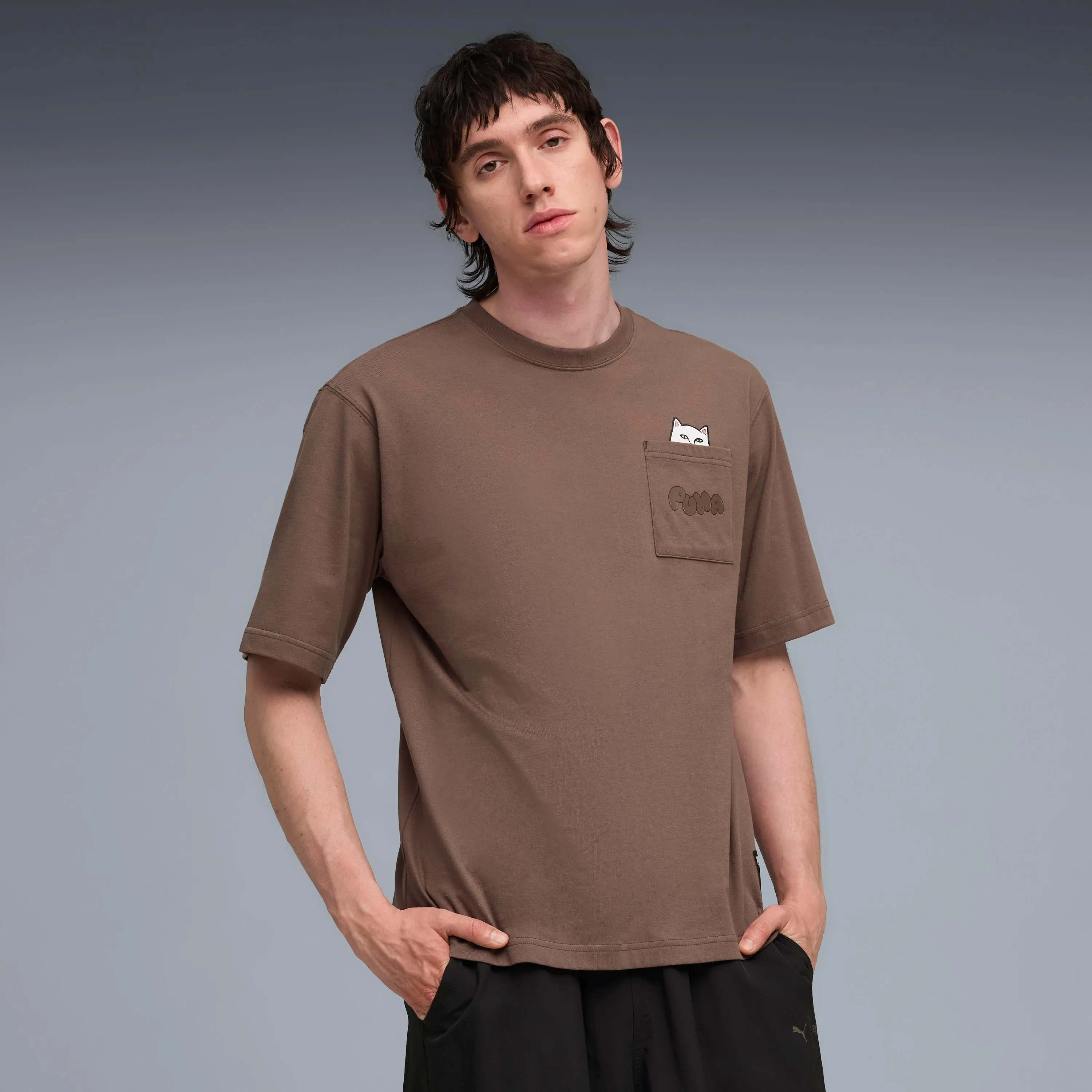 PUMA X RIPNDIP Lord Nermal Pocket Tee (Flat Bronze) sold by Ripndip product image thumbnail 3