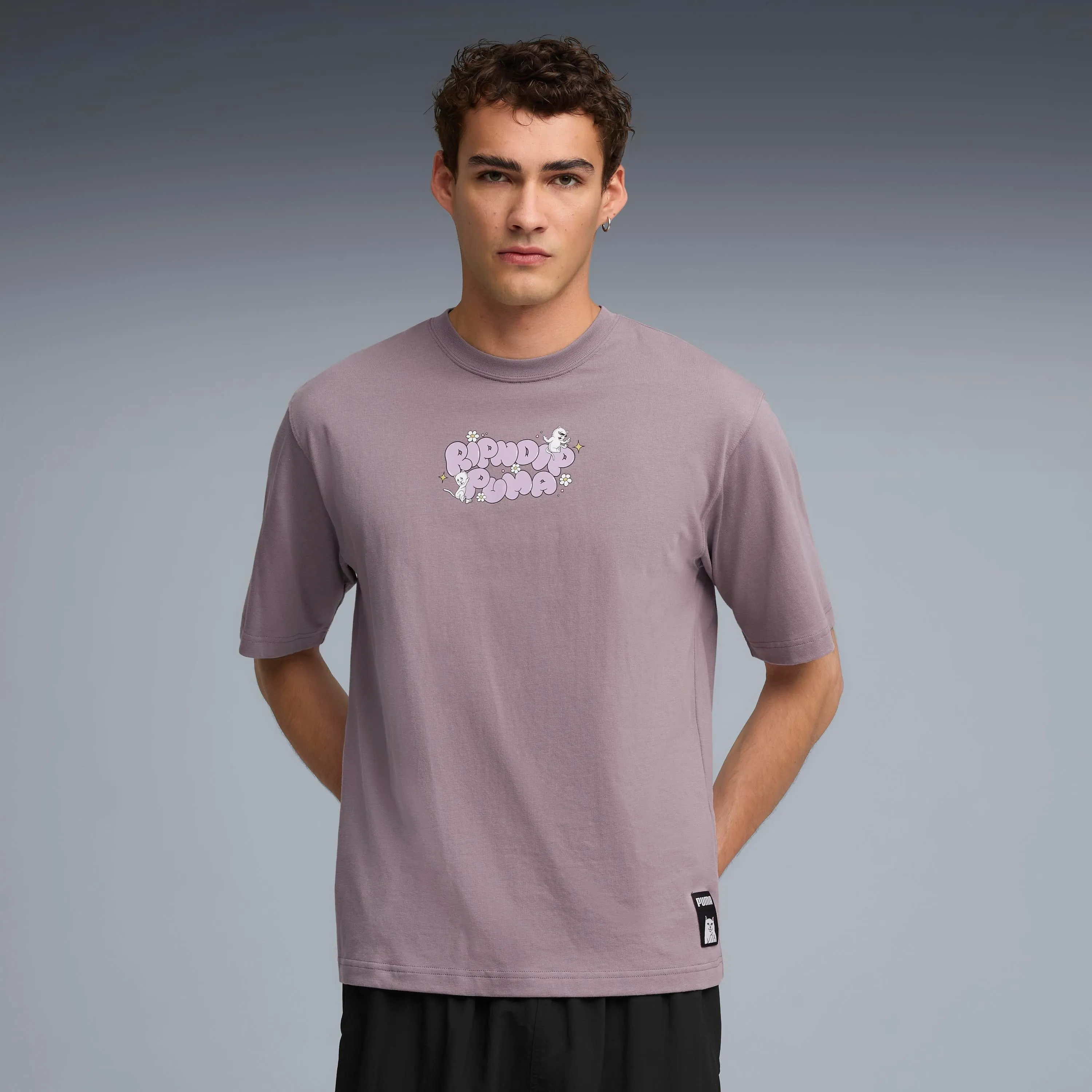 PUMA X RIPNDIP Boxy Graphic Tee (Plum Jam) sold by Ripndip product image thumbnail 2