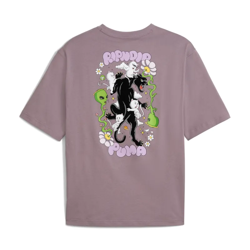PUMA X RIPNDIP Boxy Graphic Tee (Plum Jam) made by Ripndip