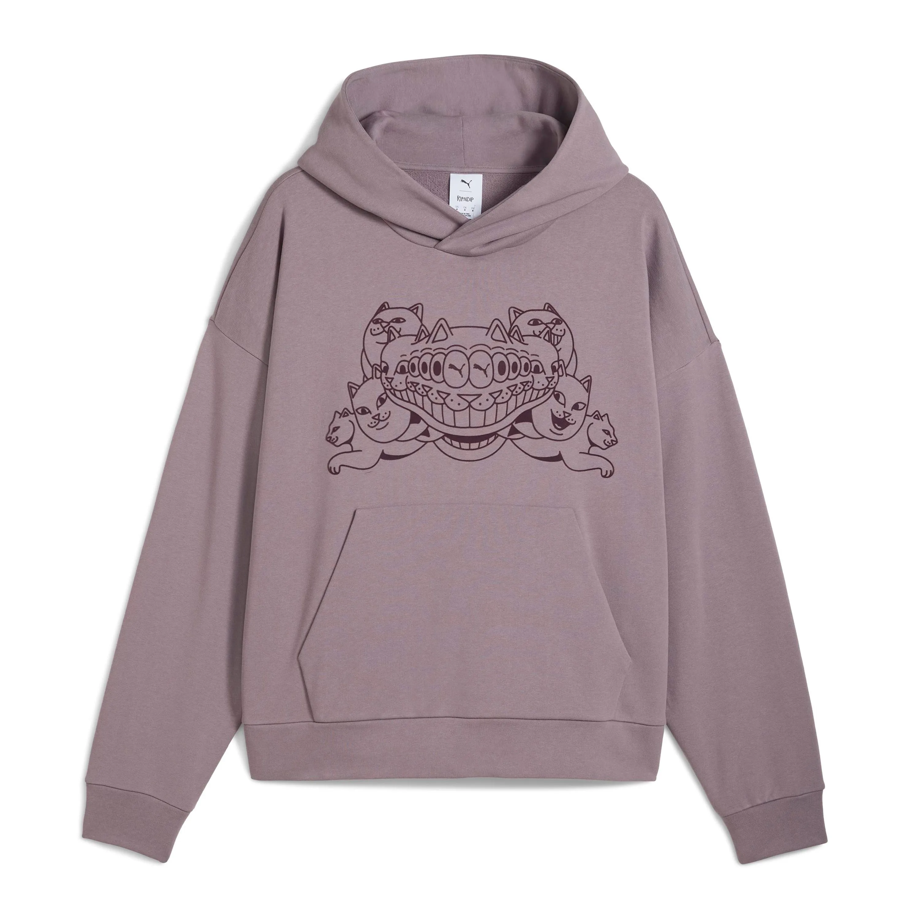 PUMA X RIPNDIP Boxy Graphic Hoodie (Plum Jam) sold by Ripndip