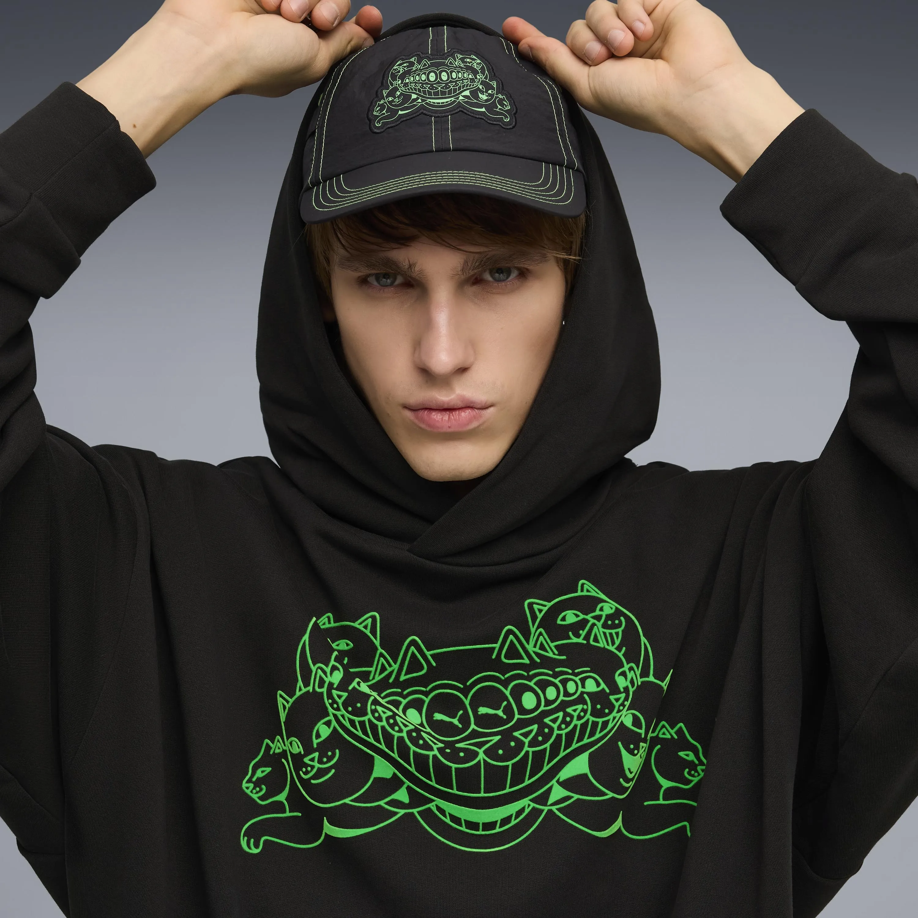 PUMA X RIPNDIP Boxy Graphic Hoodie (Puma Black) sold by Ripndip product image thumbnail 3