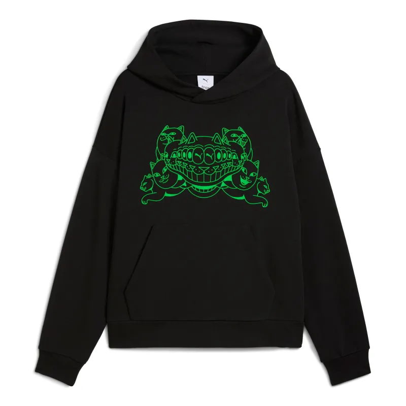 PUMA X RIPNDIP Boxy Graphic Hoodie (Puma Black) made by Ripndip