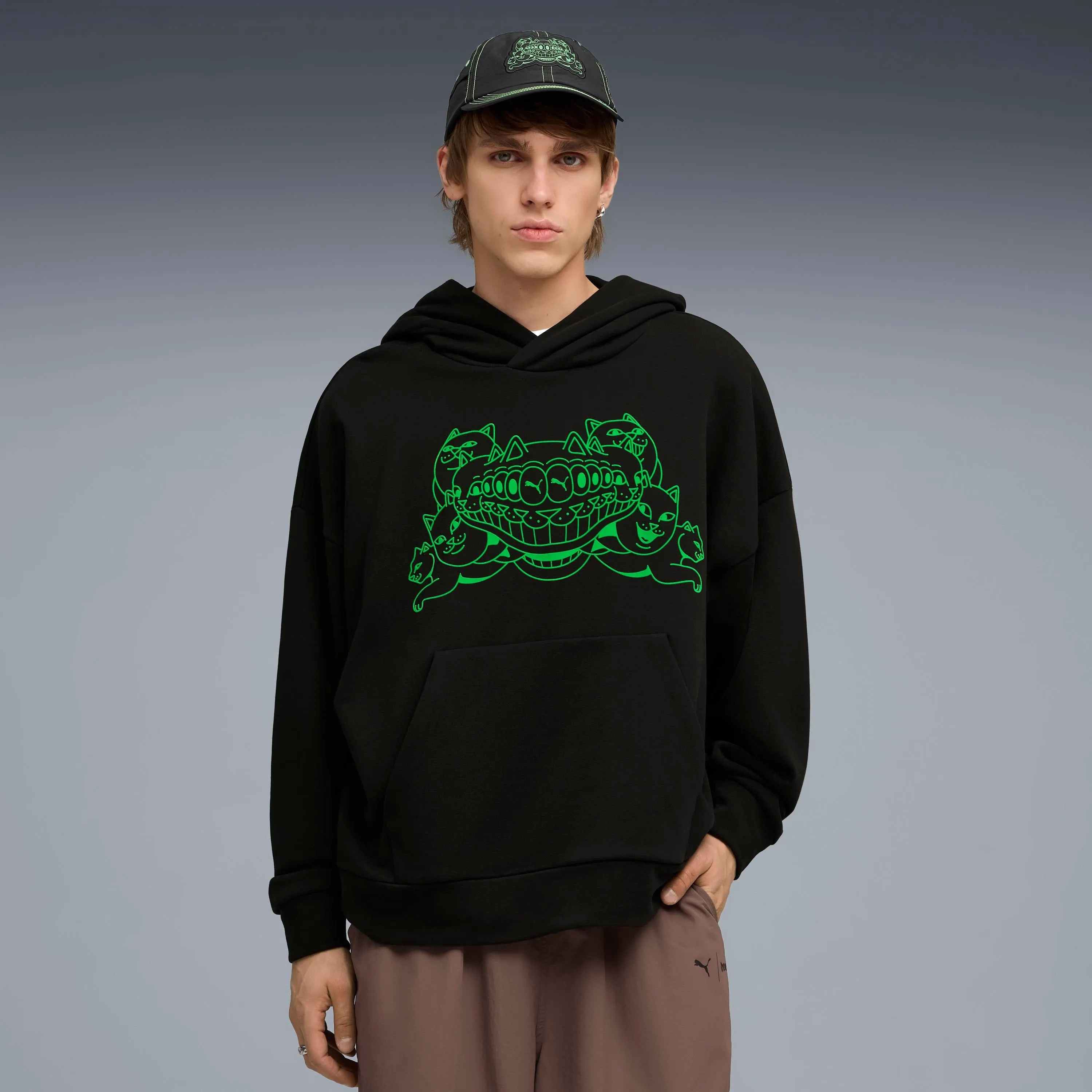 PUMA X RIPNDIP Boxy Graphic Hoodie (Puma Black) sold by Ripndip product image thumbnail 2