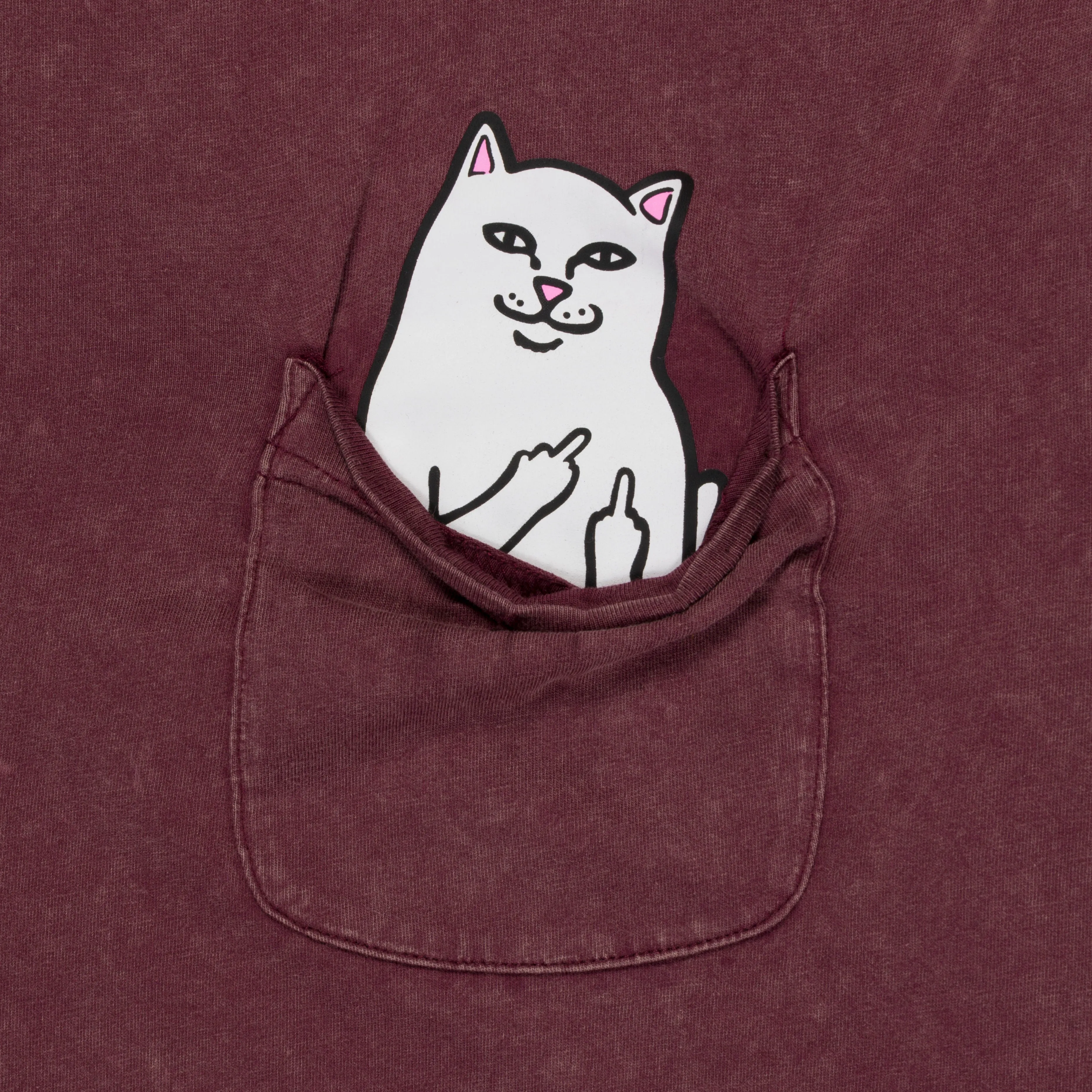 Lord Nermal Pocket Tee (Burgundy Vintage Wash) sold by Ripndip product image thumbnail 5