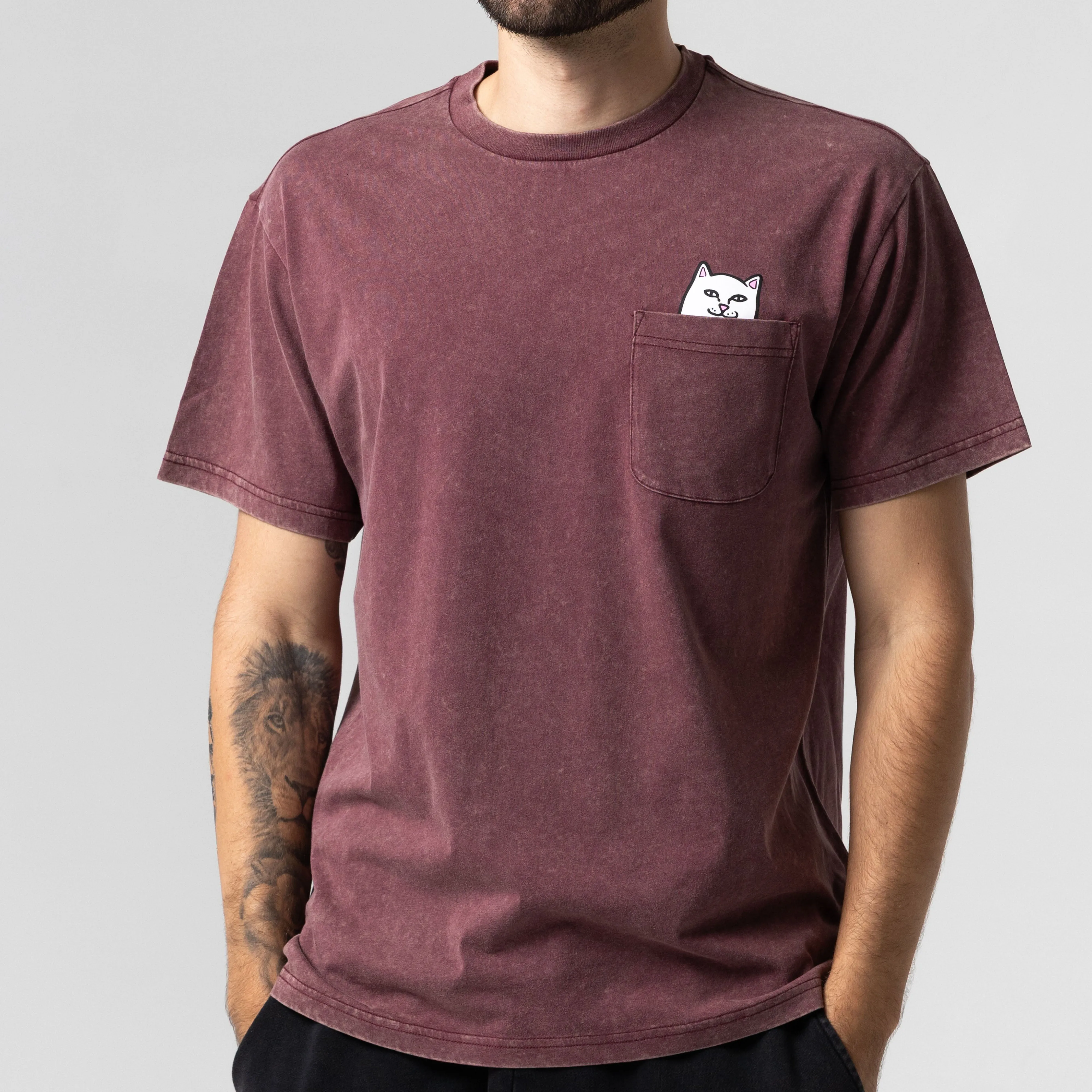 Lord Nermal Pocket Tee (Burgundy Vintage Wash) sold by Ripndip product image thumbnail 3