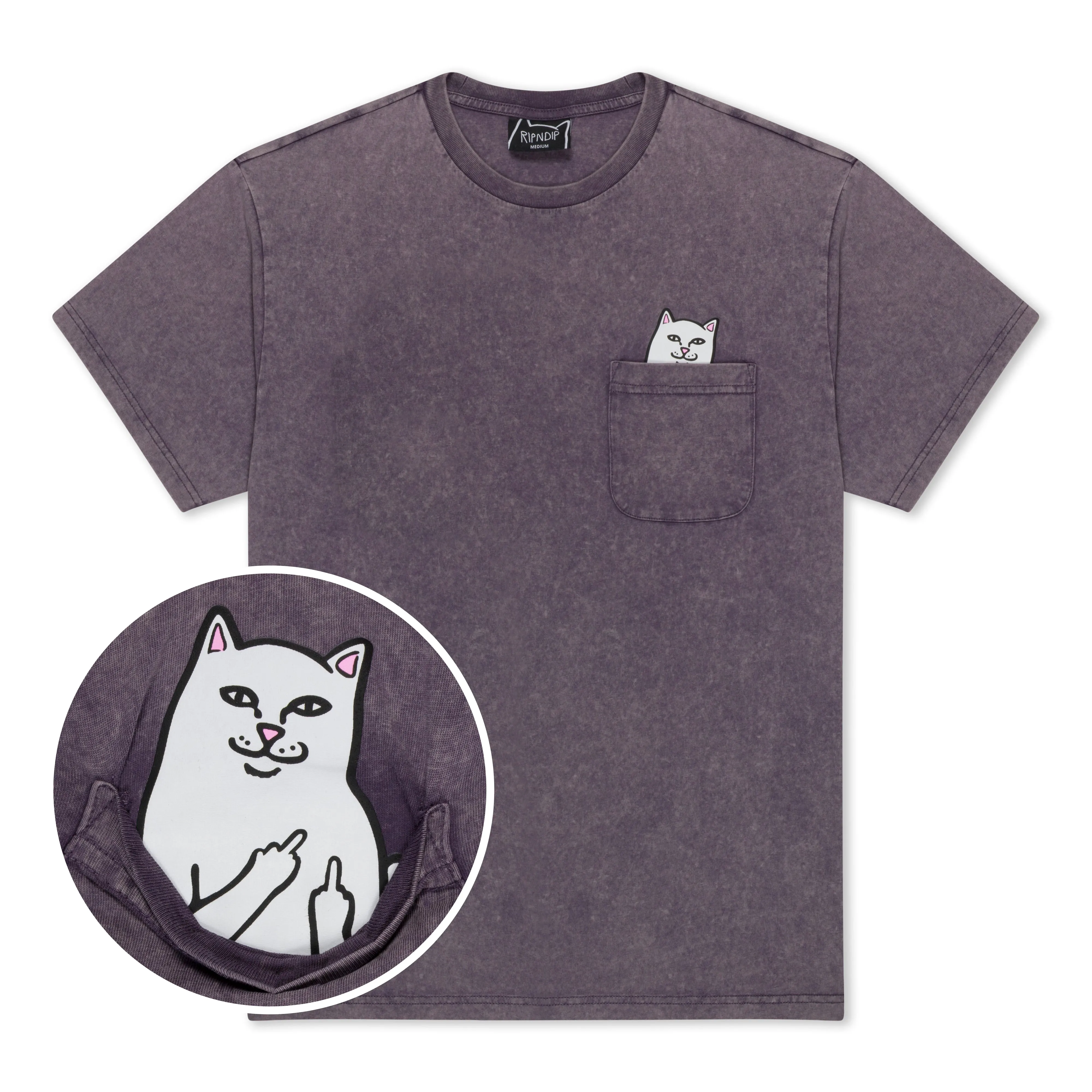 Lord Nermal Pocket Tee (Grape Vintage Wash) sold by Ripndip