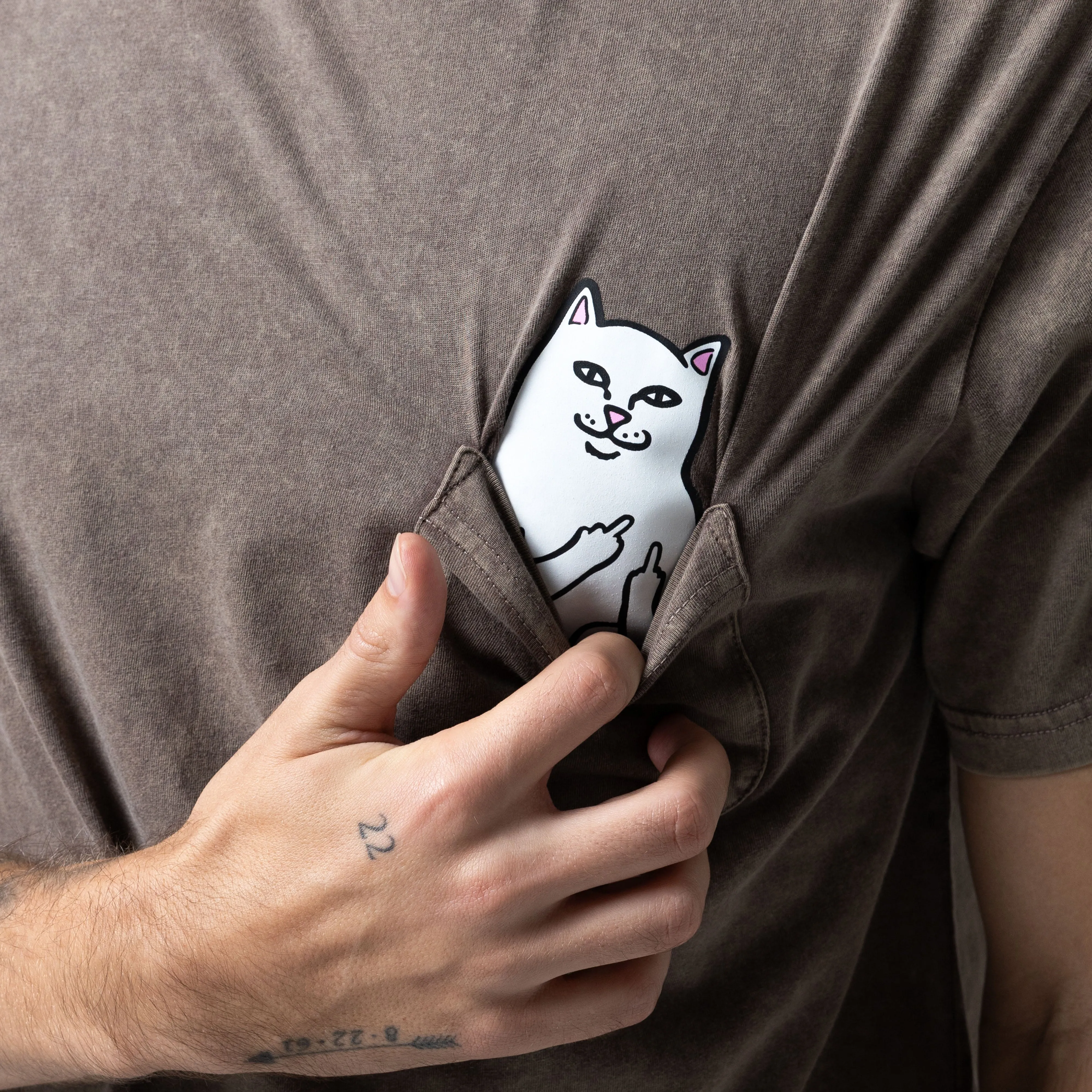 Lord Nermal Pocket Tee (Brown Vintage Wash) sold by Ripndip product image thumbnail 3