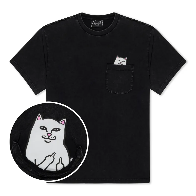 Lord Nermal Pocket Tee (Black Vintage Wash) sold by Ripndip