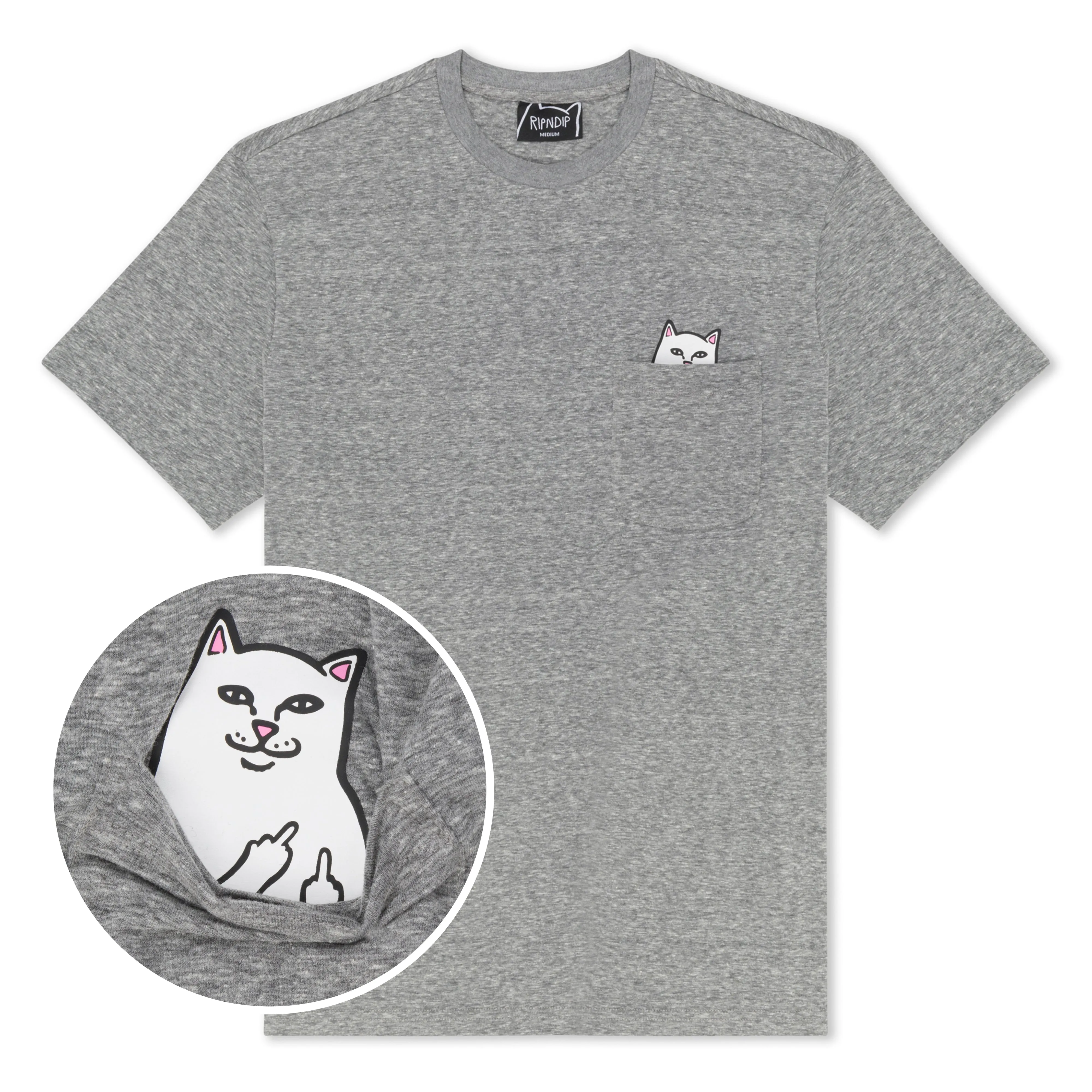 Lord Nermal Pocket Tee (Heather Grey) sold by Ripndip