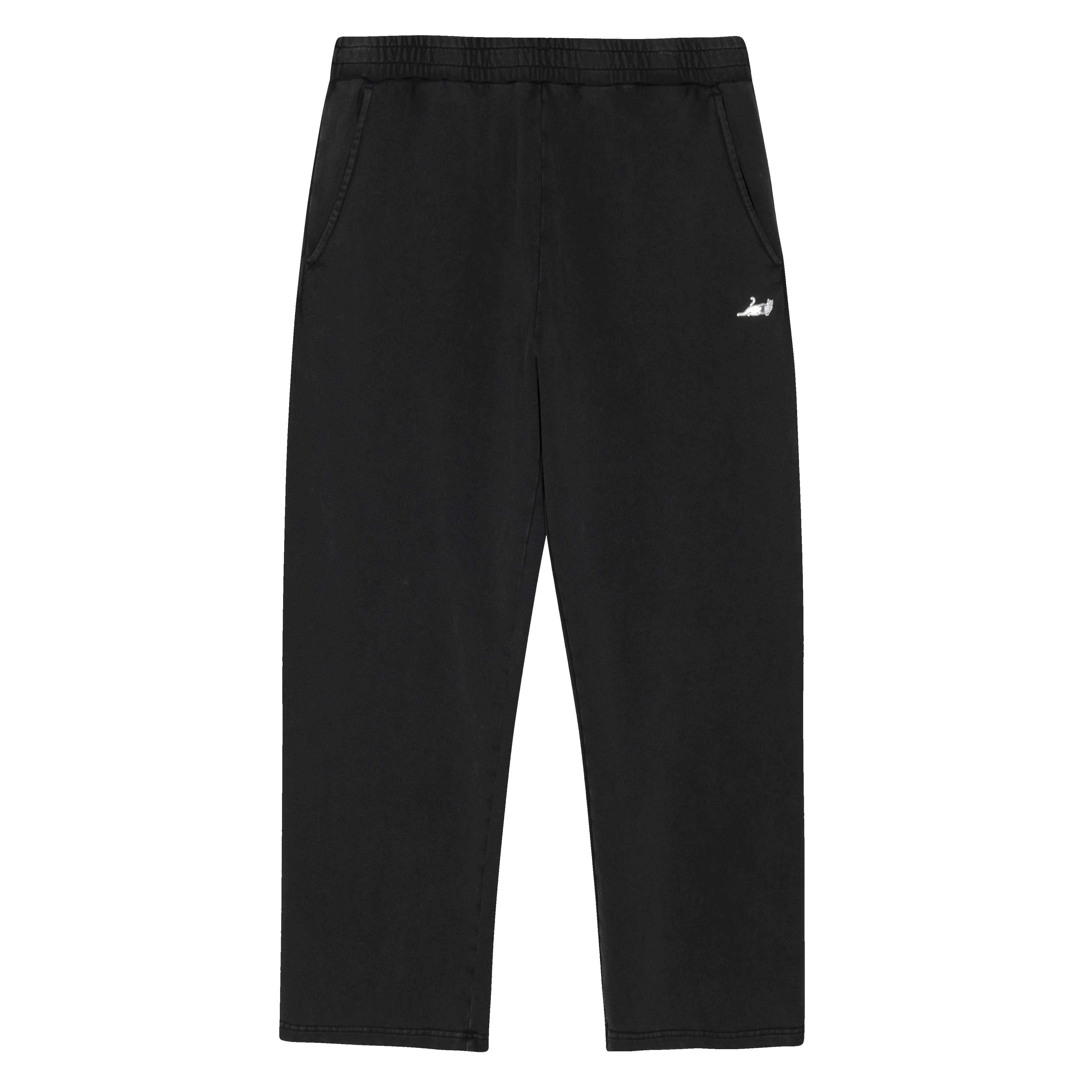 Castanza Straight Leg Sweatpants (Black Vintage Wash) sold by Ripndip