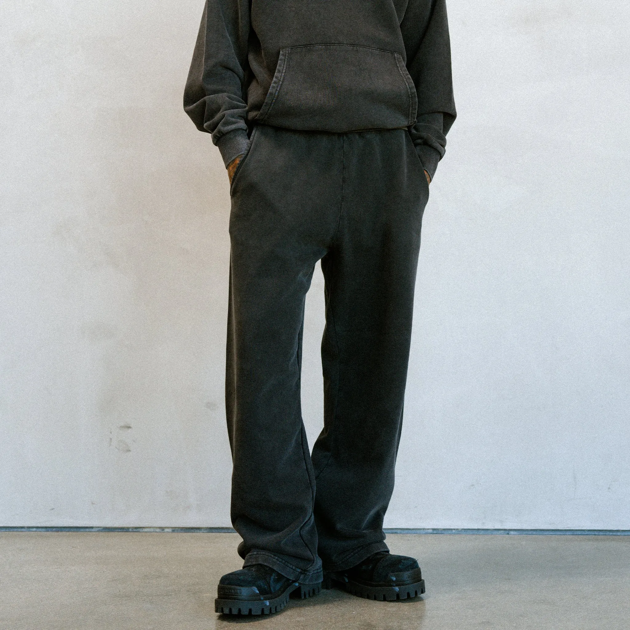 Castanza Straight Leg Sweatpants (Black Vintage Wash) sold by Ripndip product image thumbnail 3