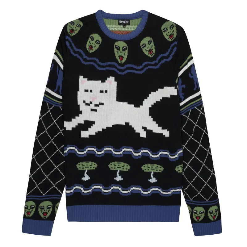 Out Of This World Knit Sweater (Black) sold by Ripndip