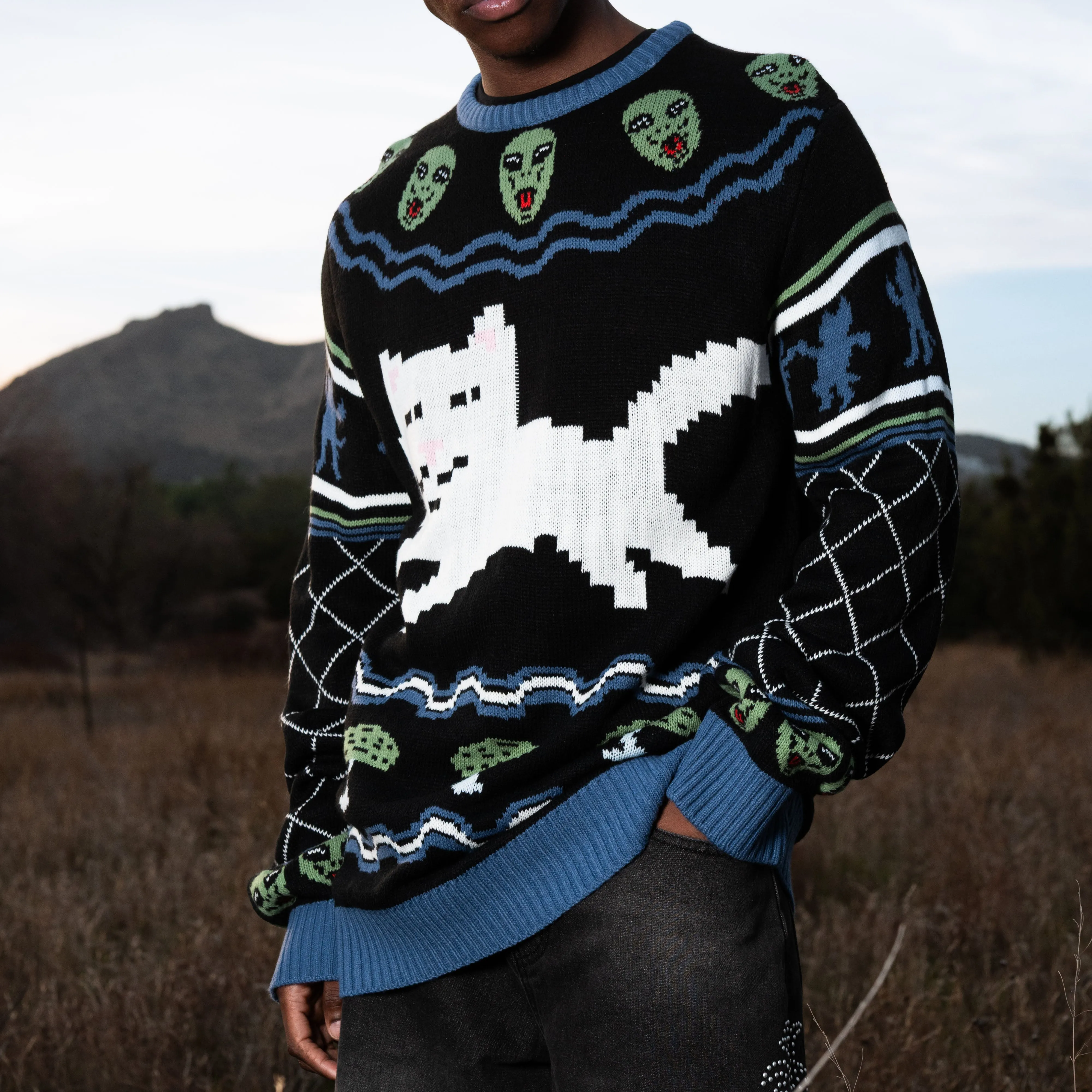 Out Of This World Knit Sweater (Black) sold by Ripndip product image thumbnail 2